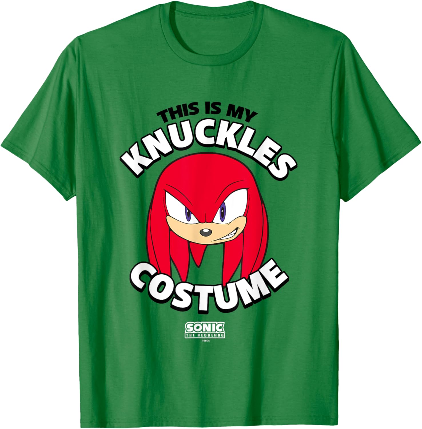 Sonic The Hedgehog Knuckles Costume T-Shirt Perfect for Halloween Fun - 7