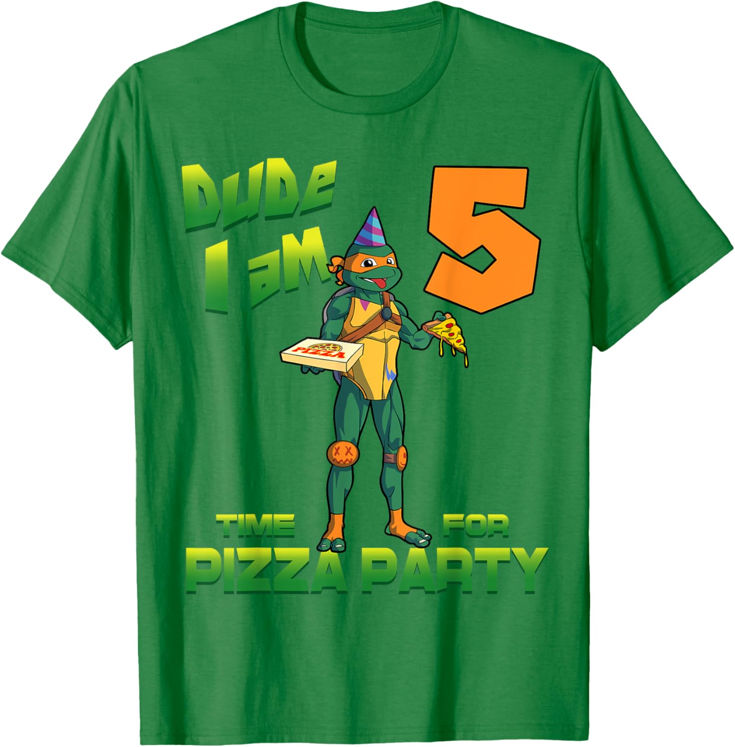 Mademark Teenage Mutant Ninja Turtles Michelangelo Pizza Party T-Shirt - 3