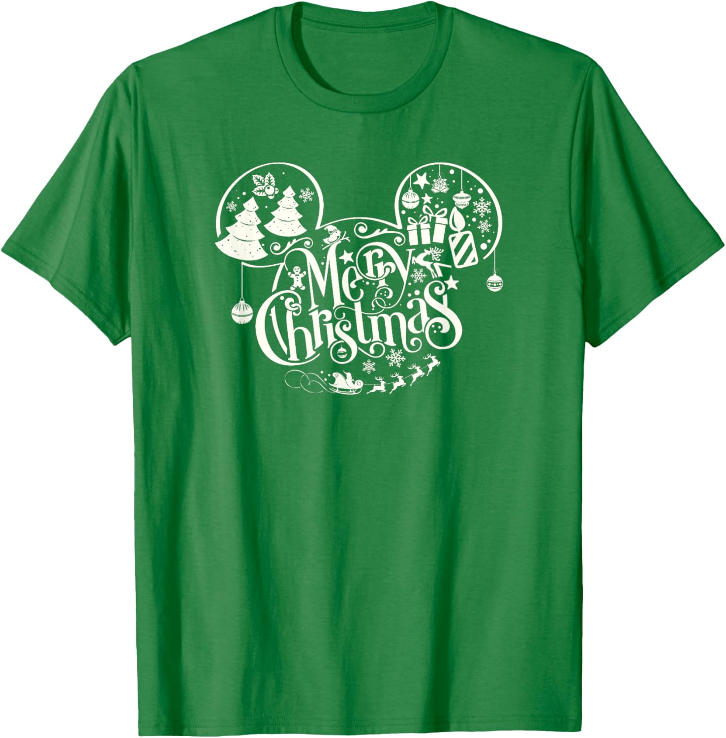 Merry Mickey Ears T-Shirt | Disney Christmas Clothing for Kids & Adults - 2