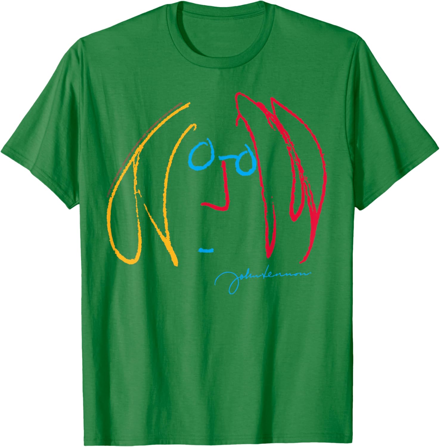 John Lennon Oversized Face T-Shirt Comfortable Trendy Graphic Tee - 1