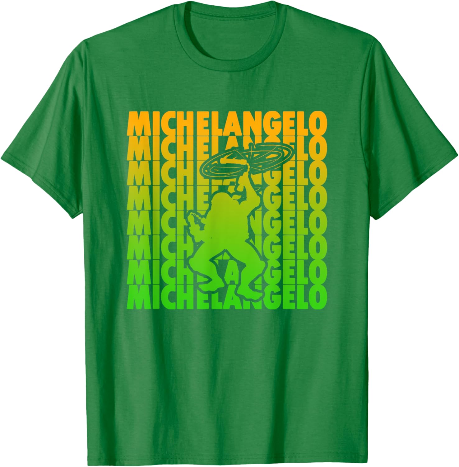 Michelangelo Gradient Silhouette T-Shirt - Mademark x Teenage Mutant Ninja Turtles - 1