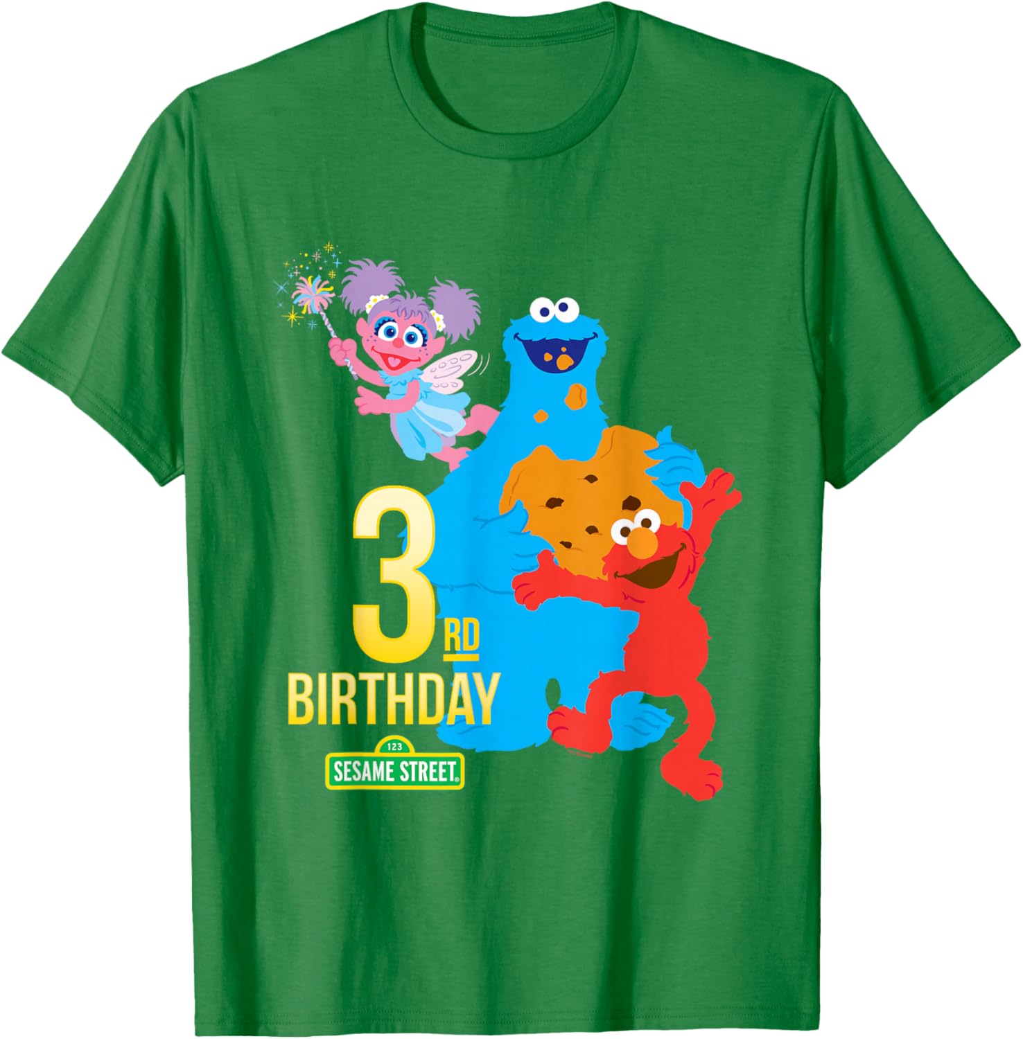 Sesame Street 3rd Birthday T-Shirt for Kids - Fun & Colorful Celebration Tee - 6