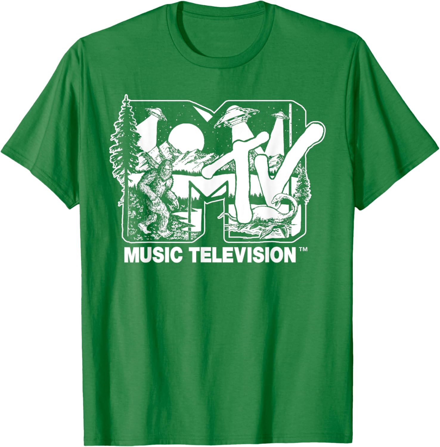 Mademark x MTV Cryptid Logo T-Shirt with Bigfoot UFO and Nessie Design - 3