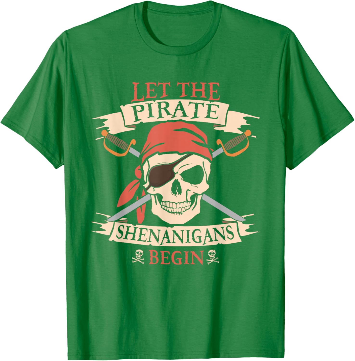 Pirate Shenanigans Skull Bandana Halloween T-Shirt for Boys - 16