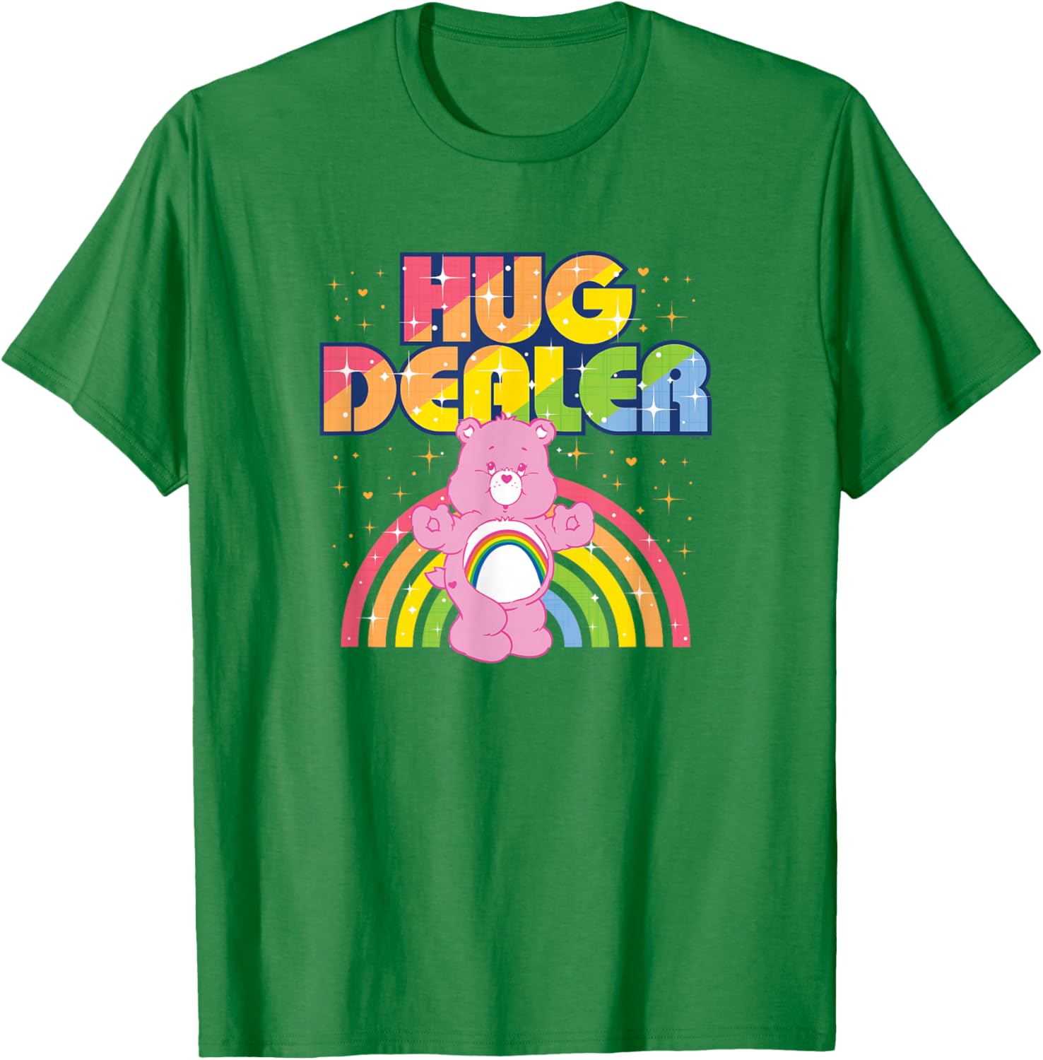 Care Bears Hug Dealer Retro Rainbow T-Shirt for Fun Casual Wear - 6