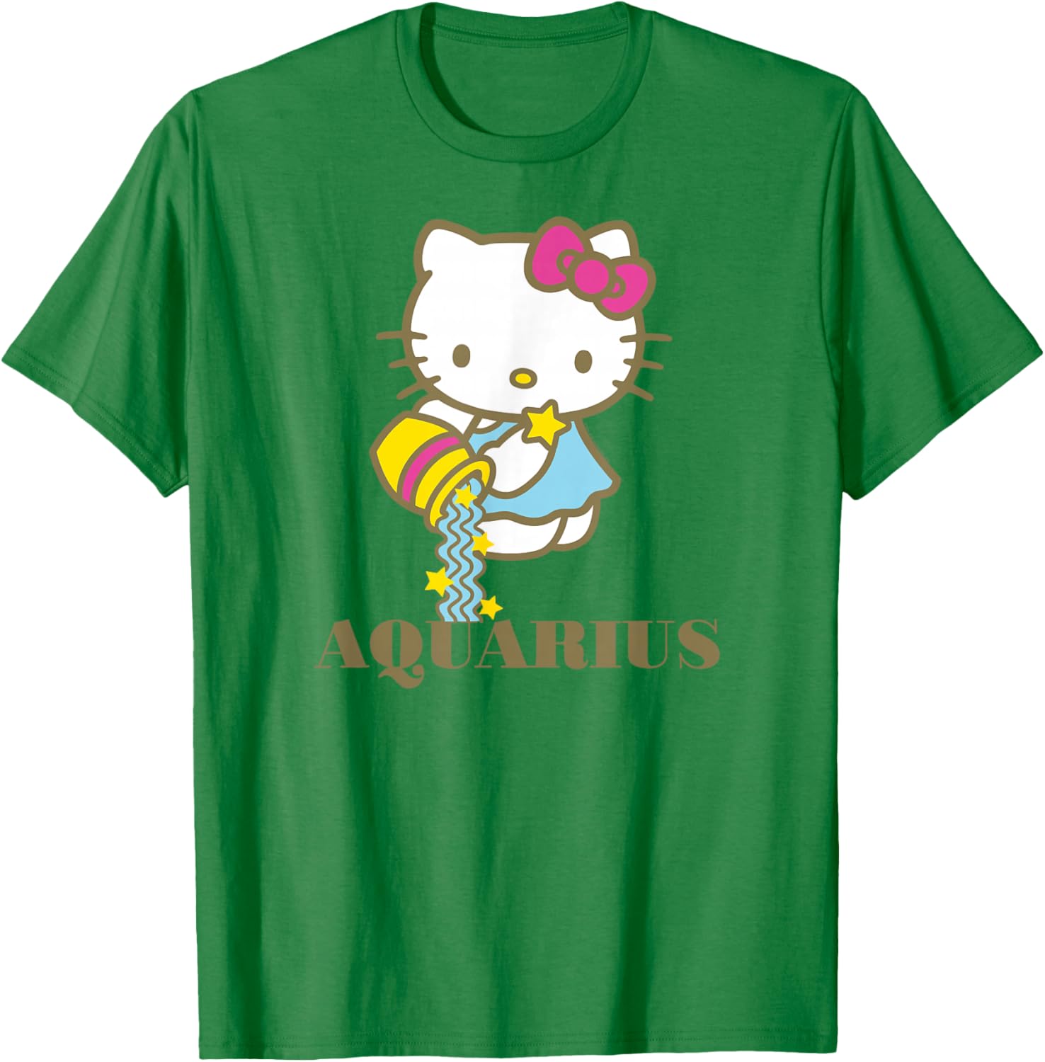Hello Kitty Aquarius Zodiac T-Shirt Cute Graphic Tee for Pisces Fans - 20