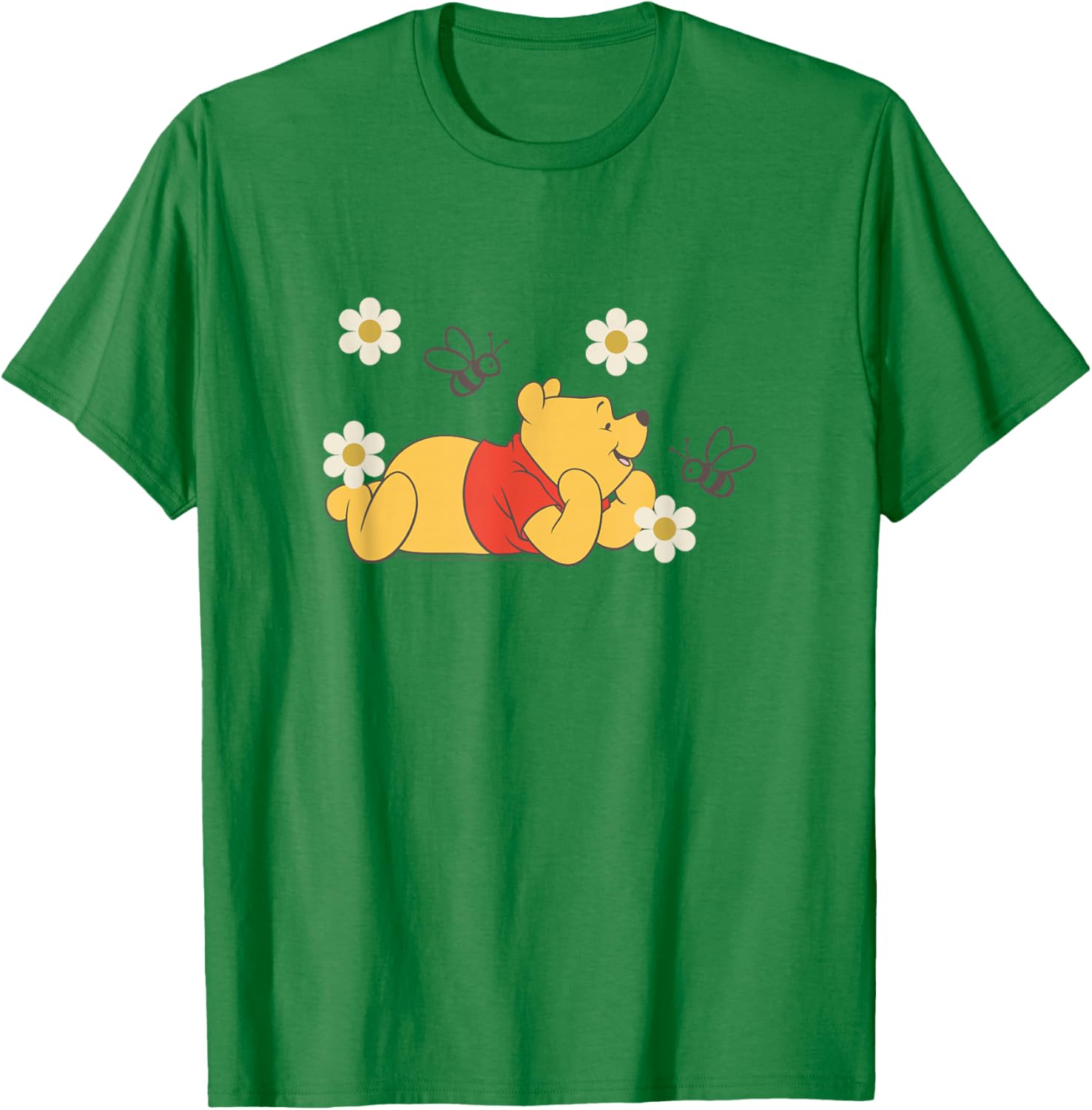 Winnie The Pooh Floral T-Shirt with Bees - Cute Nature-Inspired Apparel - 10