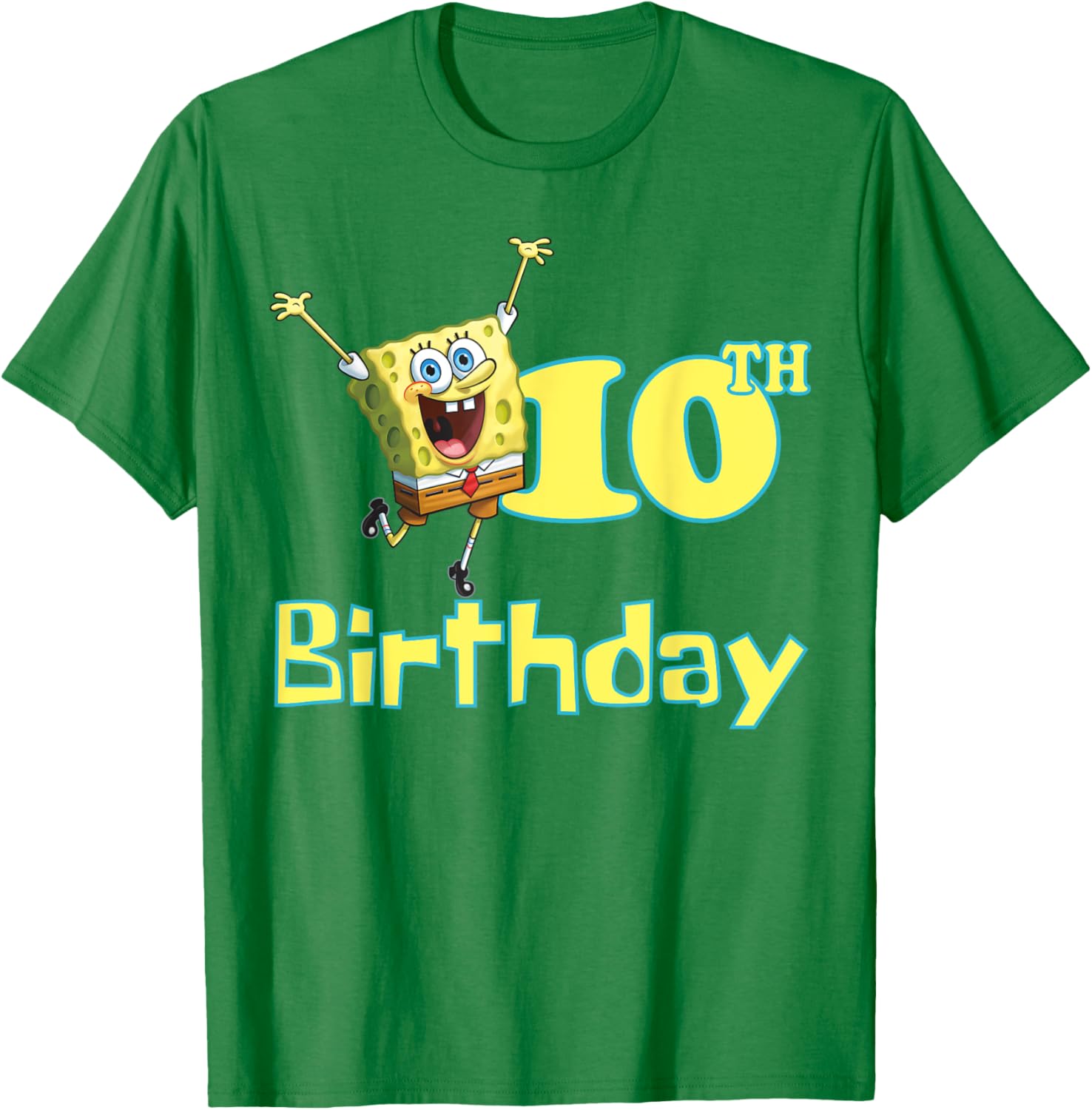 Mademark SpongeBob SquarePants 10th Birthday T-Shirt for Kids and Fans - 14