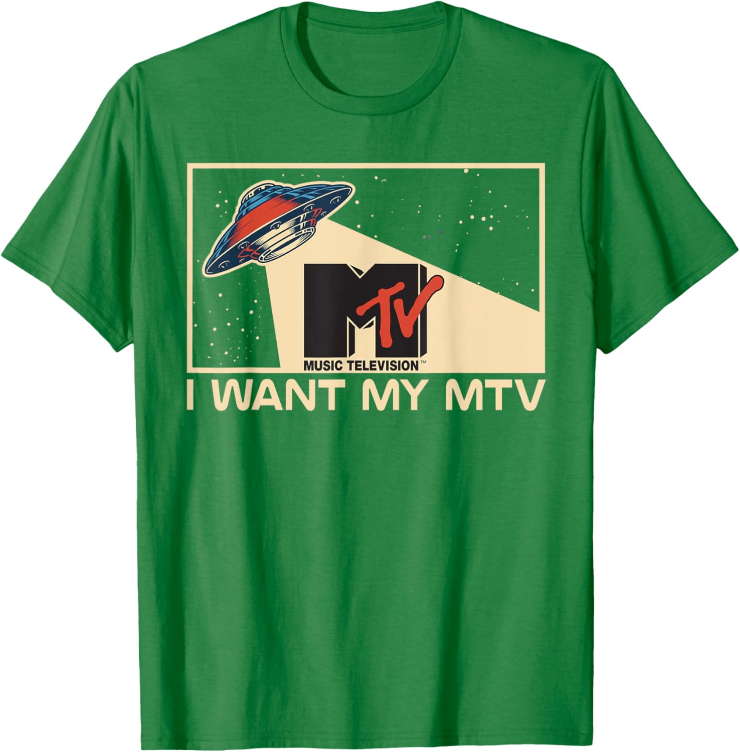 Mademark x MTV Vintage Alien UFO Beam T-Shirt for MTV Fans - 2