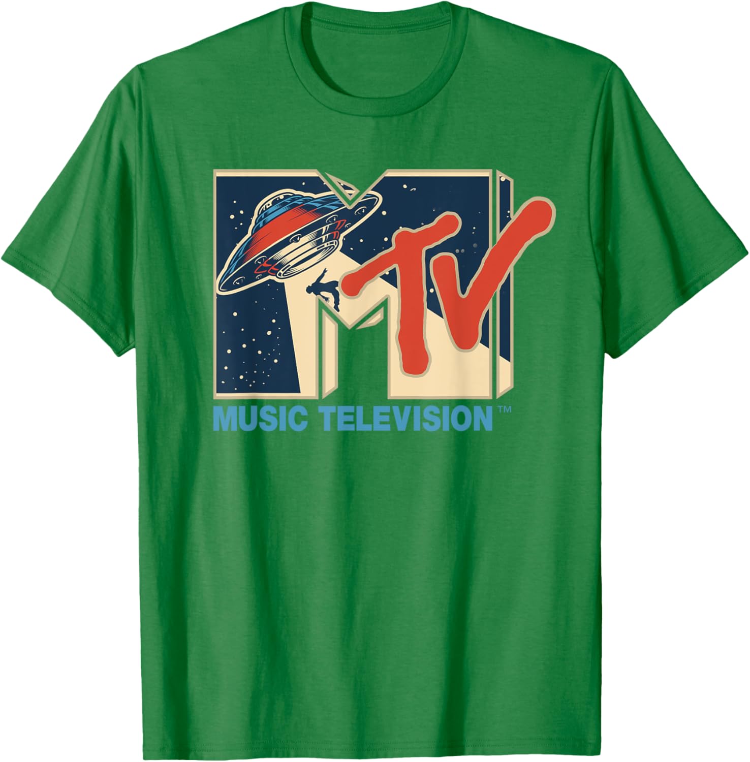 Mademark x MTV Alien UFO Space T-Shirt with Teleporting Beam Design - 5