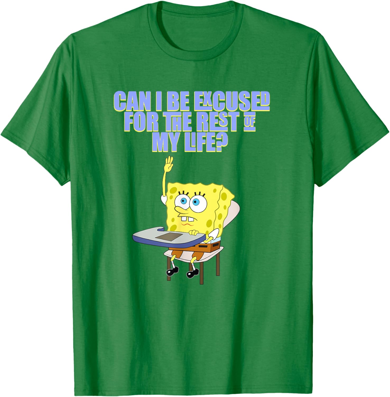 Mademark SpongeBob SquarePants Can I Be Excused T-Shirt for Fun Style - 2