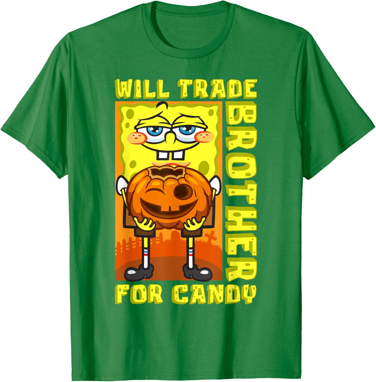 Funny SpongeBob SquarePants T-Shirt - Trade Brother for Candy Gift - 1
