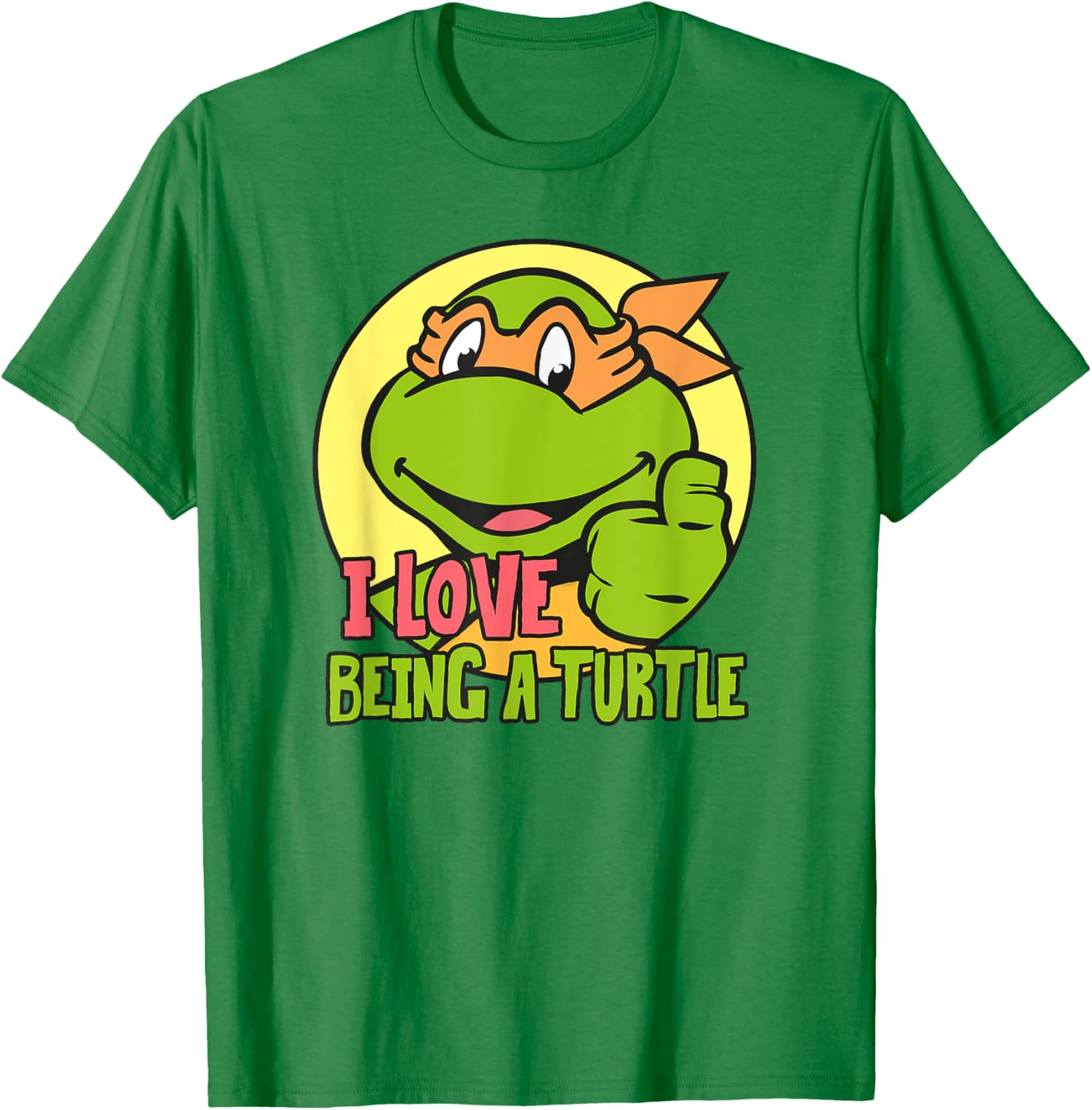 Mademark Teenage Mutant Ninja Turtles Michelangelo Love Being a Turtle T-Shirt - 8