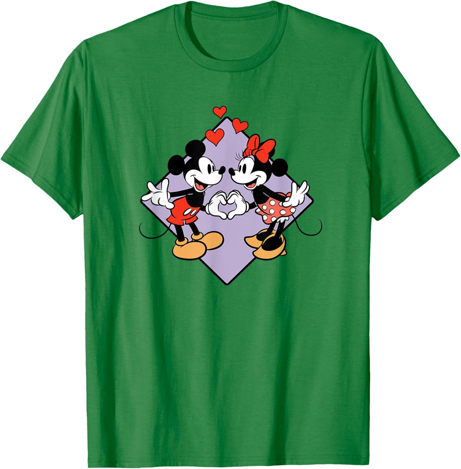 Cute Mickey and Minnie Valentine's Day Short Sleeve T-Shirt for Couples - 5