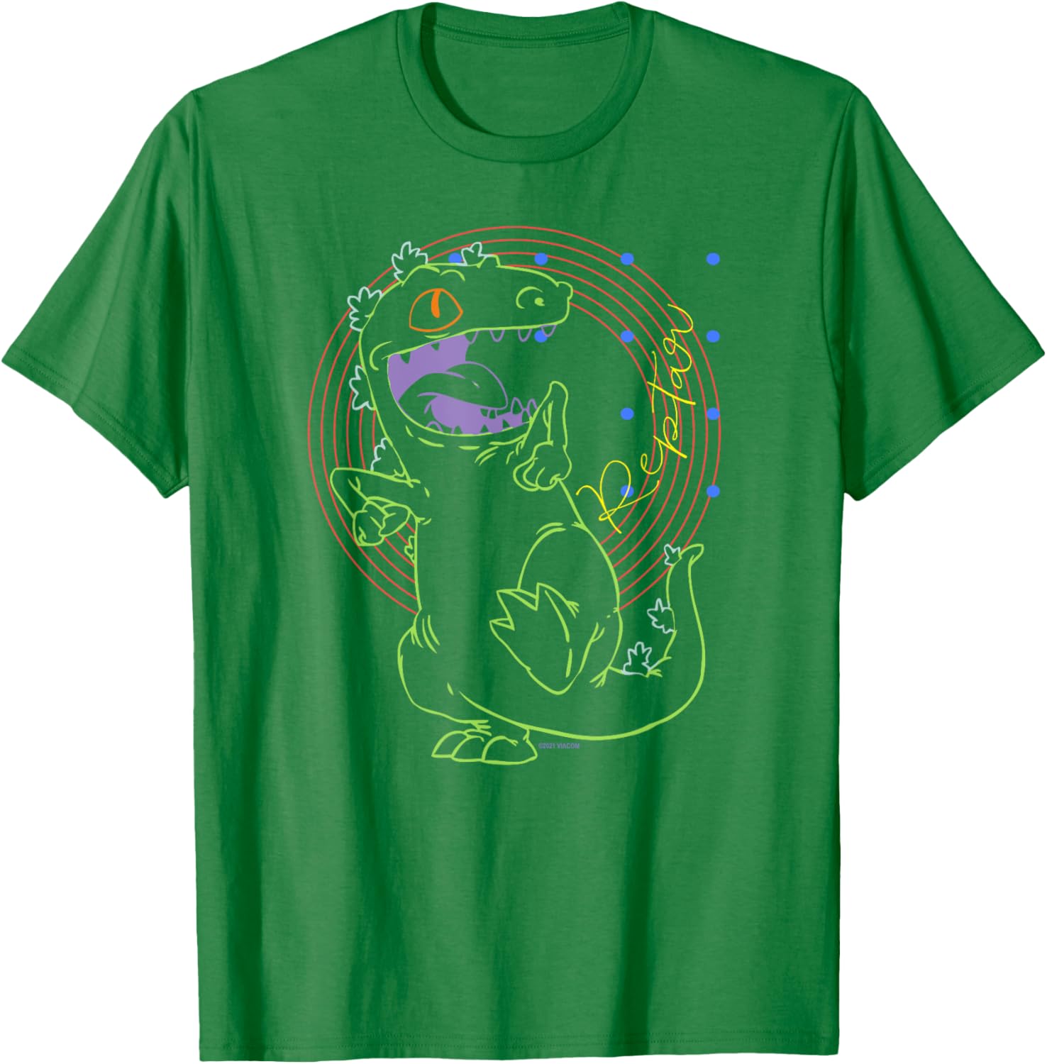 Mademark Rugrats Reptar Retro Outline T-Shirt for Nostalgic Fans - 12
