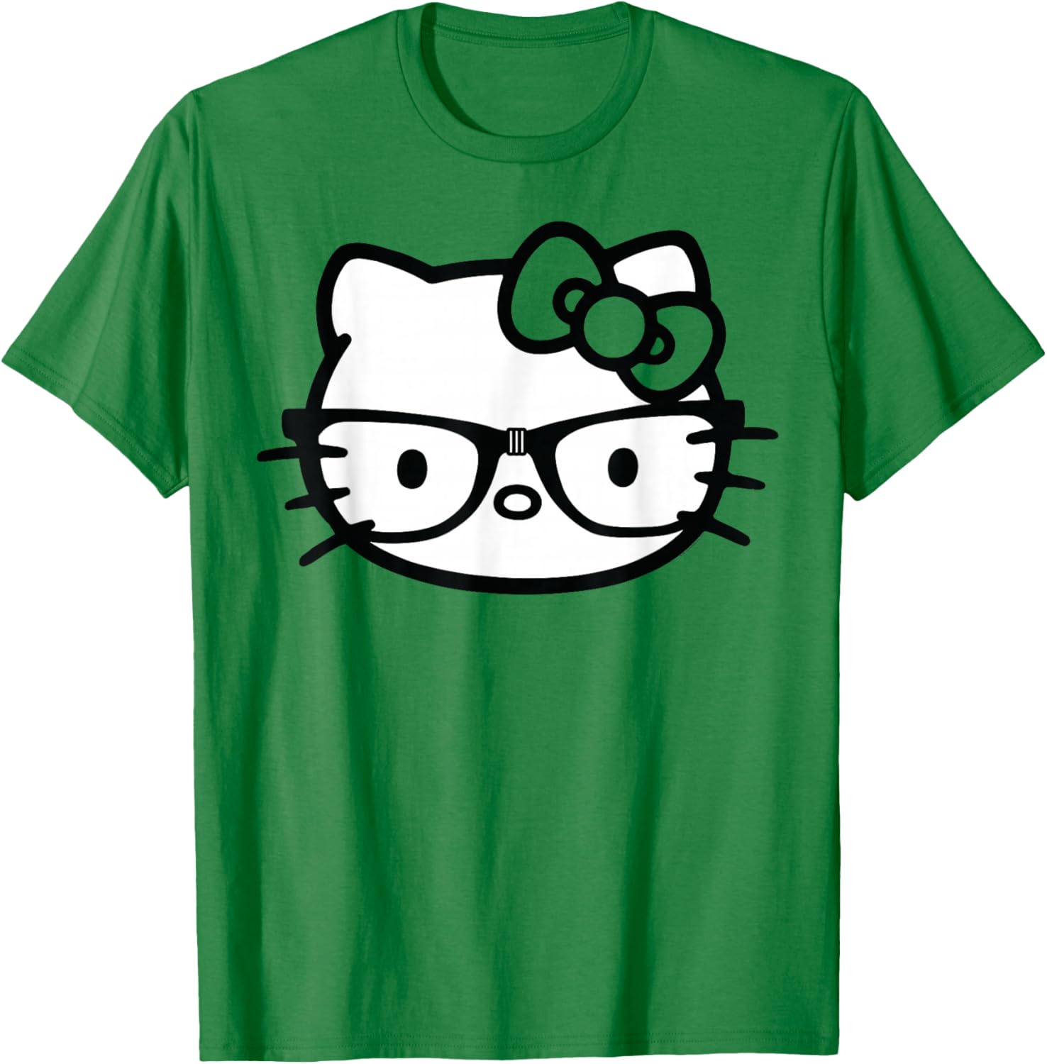 Hello Kitty Black and White Nerd Glasses T-Shirt for Fun Fashion Lovers - 16