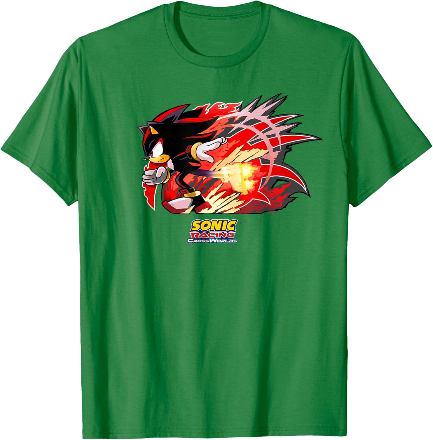 Sonic Racing CrossWorlds Shadow Decal T-Shirt for Gamers and Fans - 17