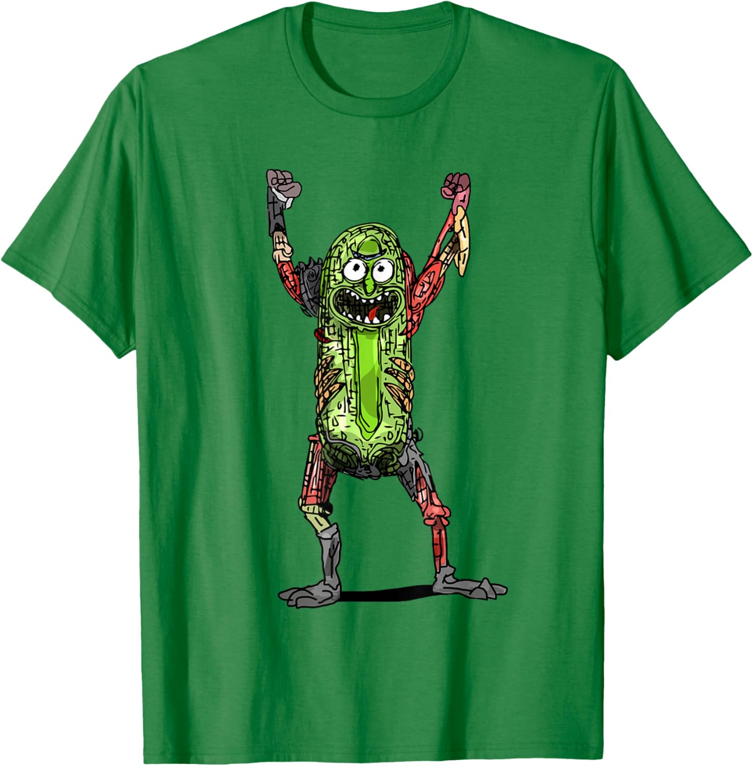 Mademark x Rick and Morty Pickle Rick Black T-Shirt for Fans - 14
