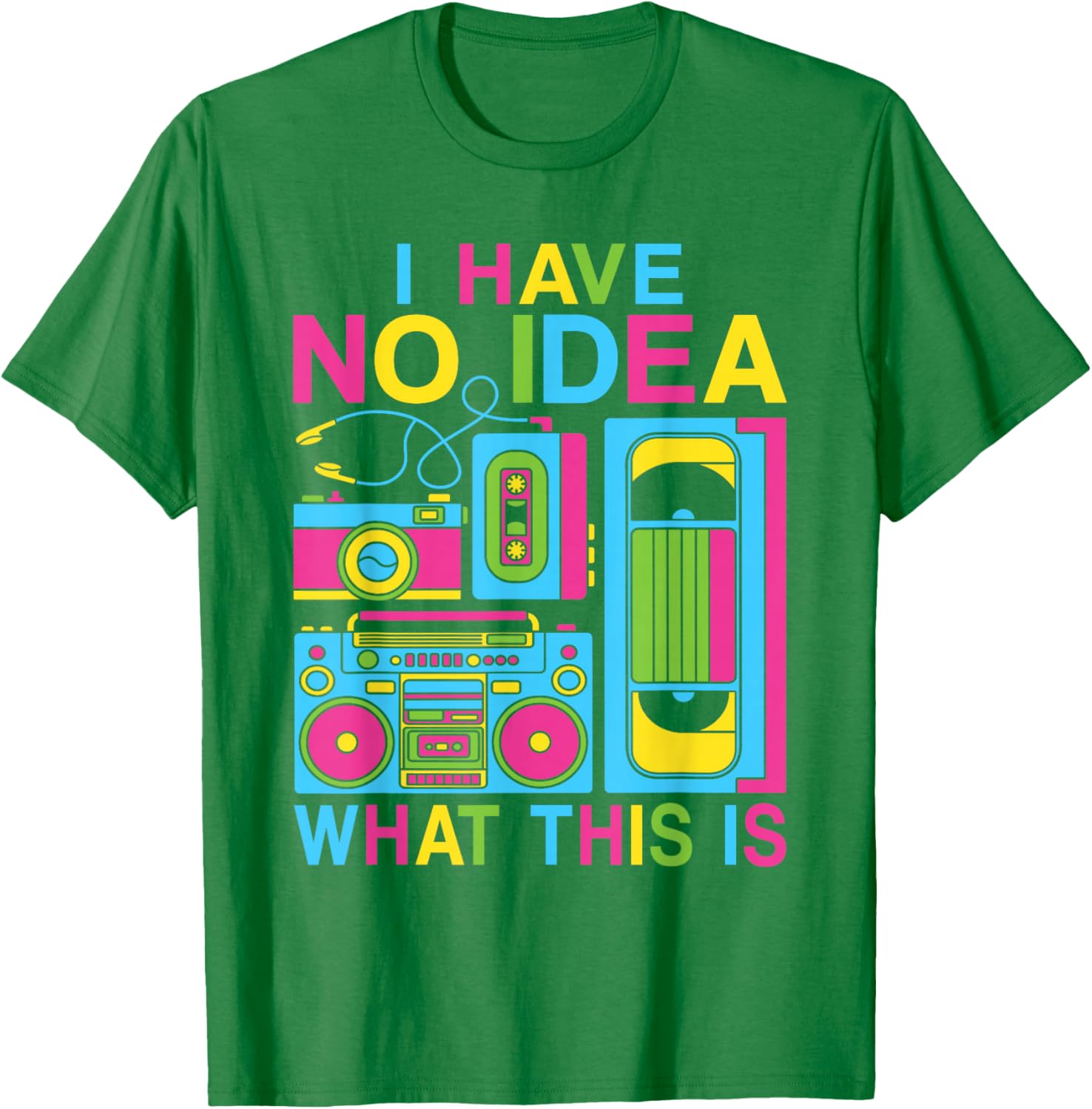 Retro 80s 90s Kids T-Shirt for Boys and Girls - Fun 'I Have No Idea' Design - 19