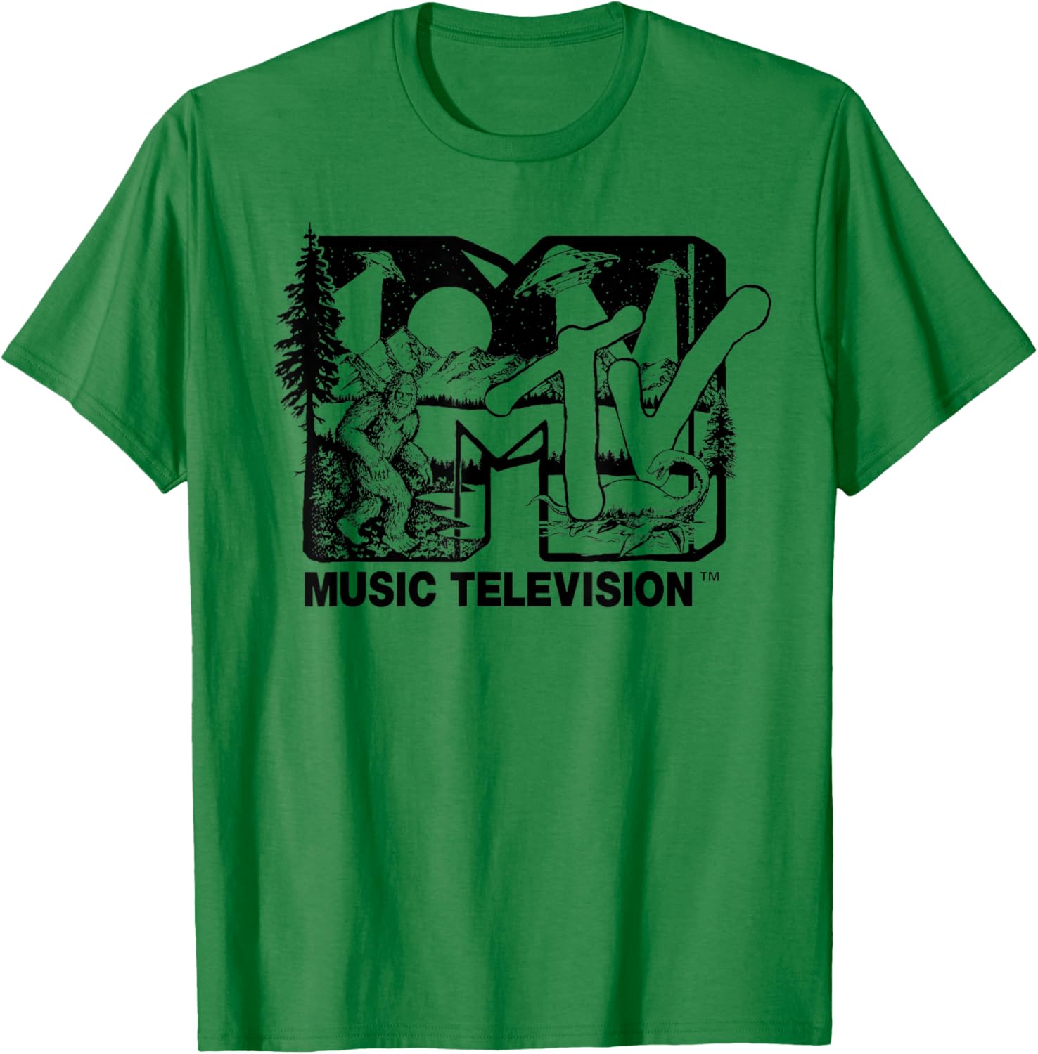 Mademark x MTV Cryptid Logo T-Shirt Featuring Bigfoot UFO & Nessie - 5