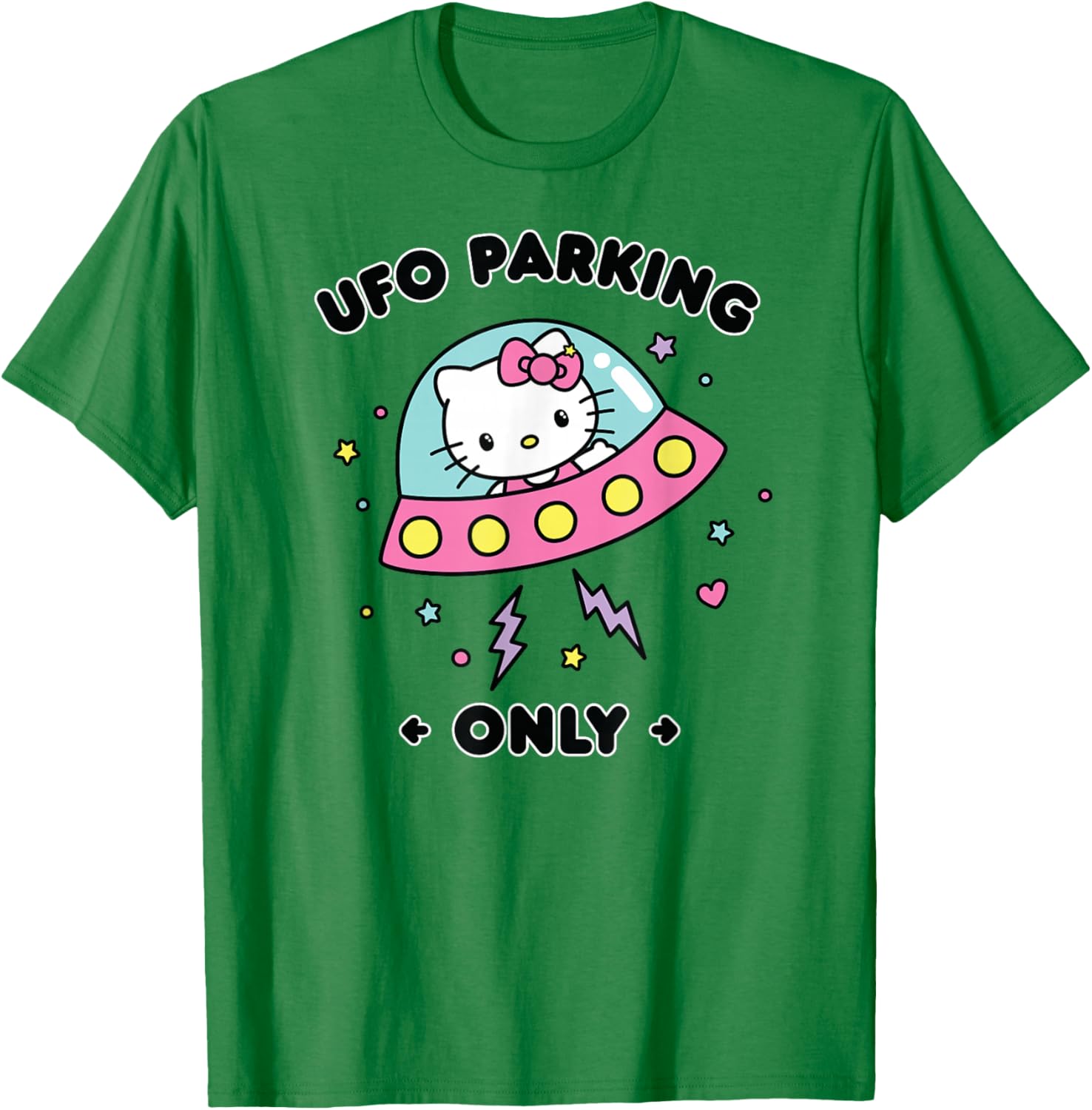 Hello Kitty UFO Parking Only Area 51 Alien Spaceship T-Shirt for Fun Lovers - 15