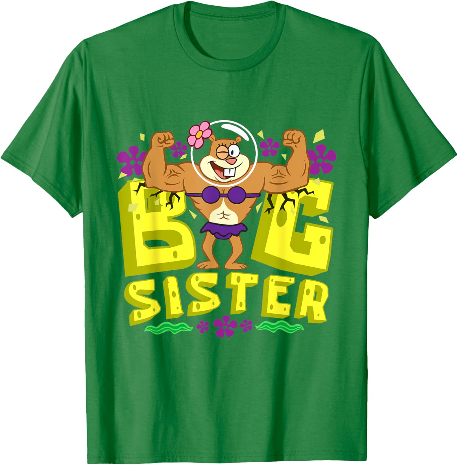Mademark SpongeBob SquarePants Big Sister Strong Sister T-Shirt for Girls - 14