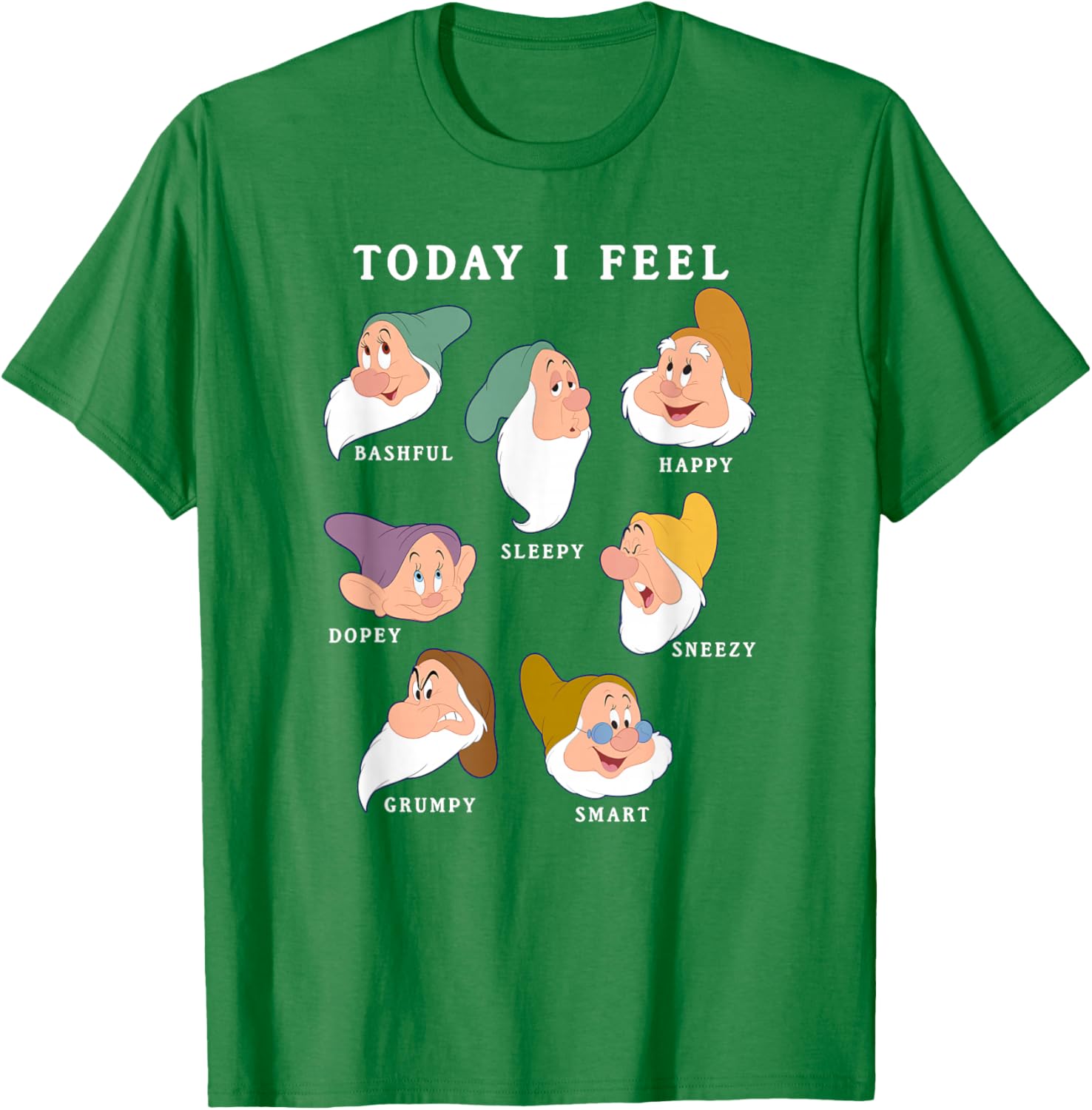Disney Snow White T-Shirt with Seven Dwarfs Expressions for Fans - 9