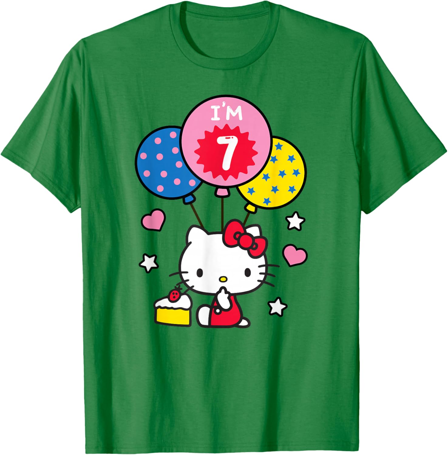 Hello Kitty I'm 7 Birthday T-Shirt Cute Kids' Apparel for Celebrations - 9
