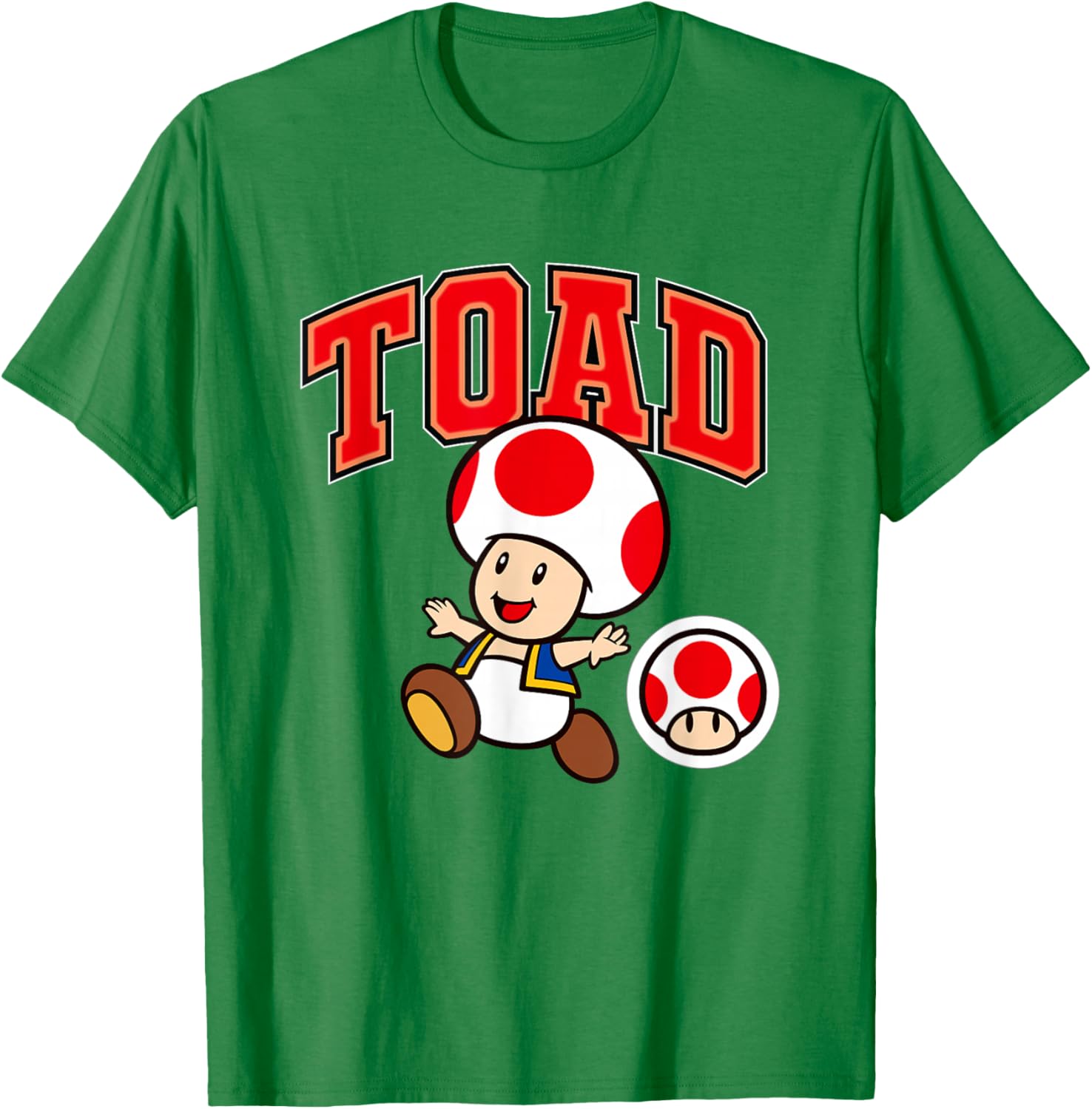Super Mario Toad Collegiate Style T-Shirt for Fun Gaming Fashion - 9