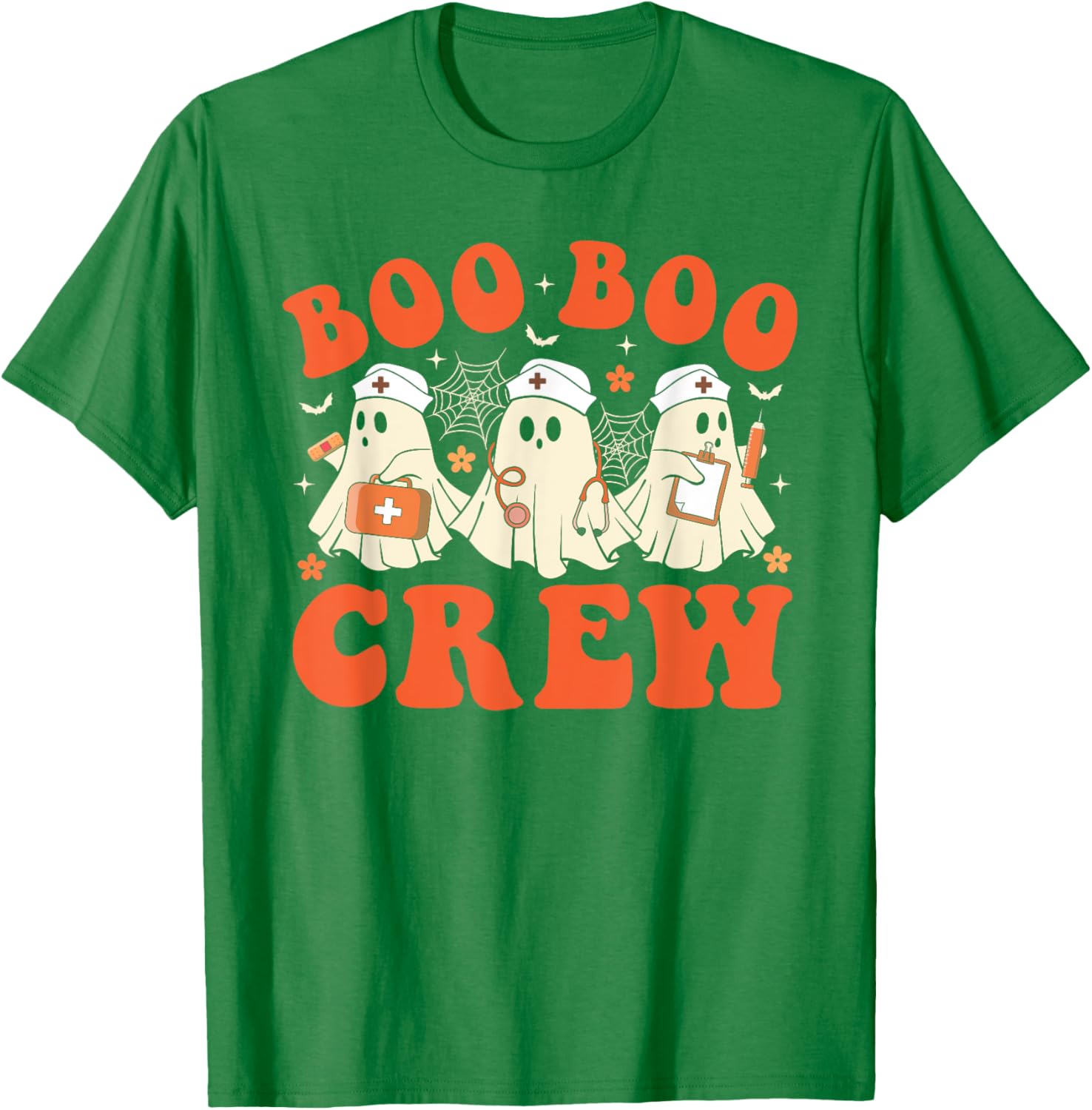 Boo Boo Crew Nurse Ghost Scrub Top Halloween Costume T-Shirt for Nurses - 11