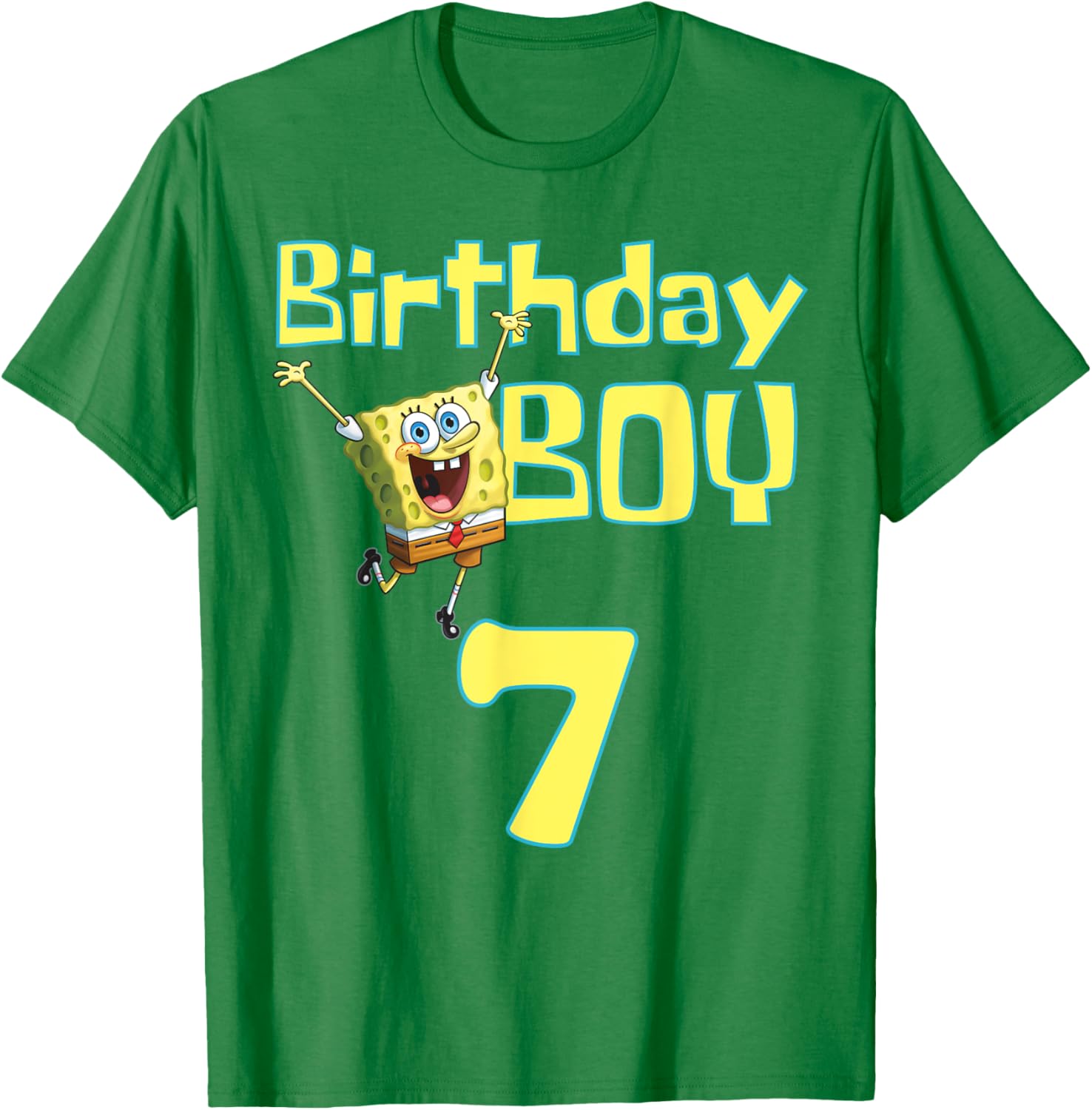 SpongeBob SquarePants Birthday Boy 7 T-Shirt for Fun Celebrations - 1