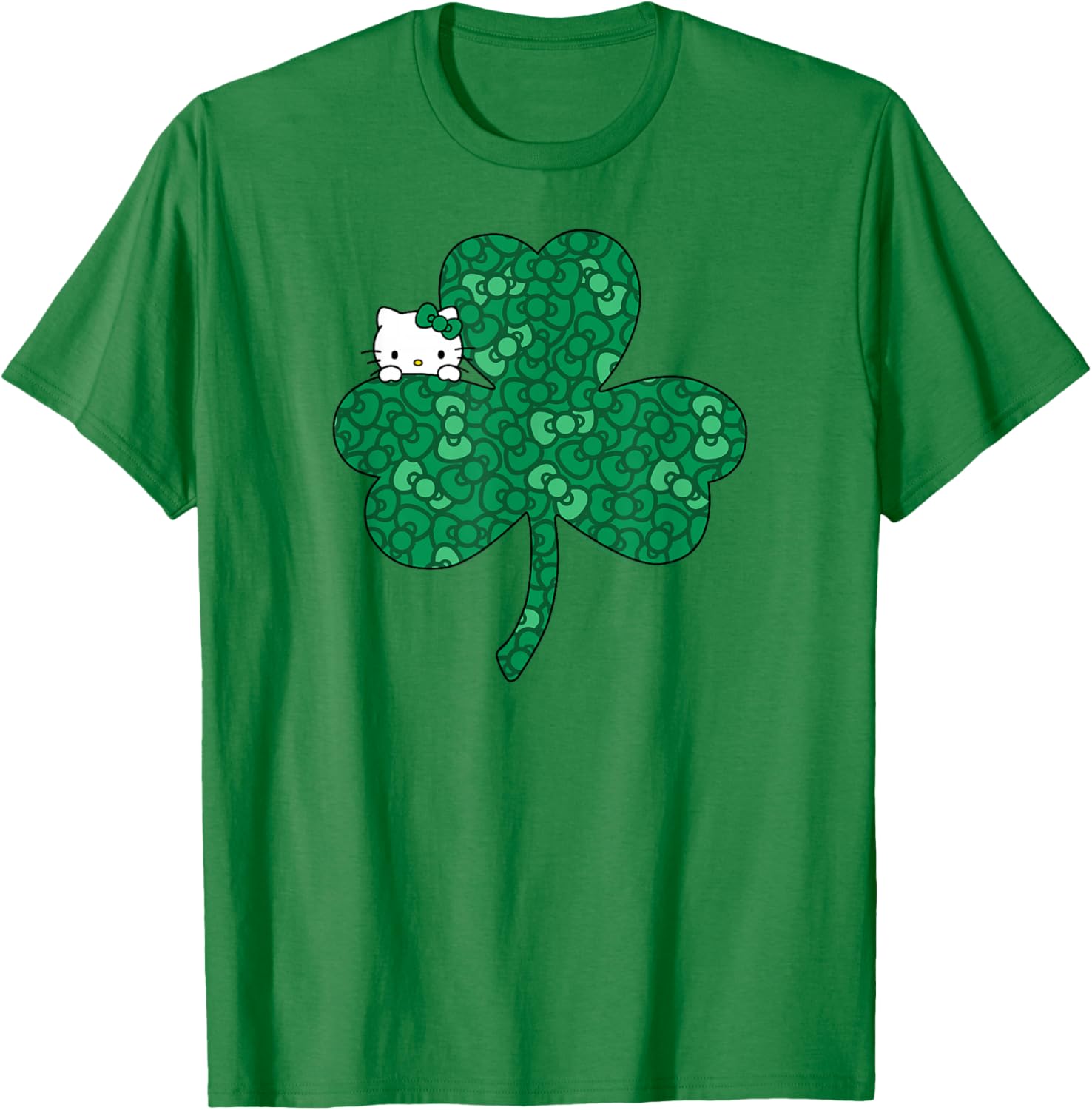 Hello Kitty Saint Patrick's Day Clover and Bows T-Shirt for Kids - 8