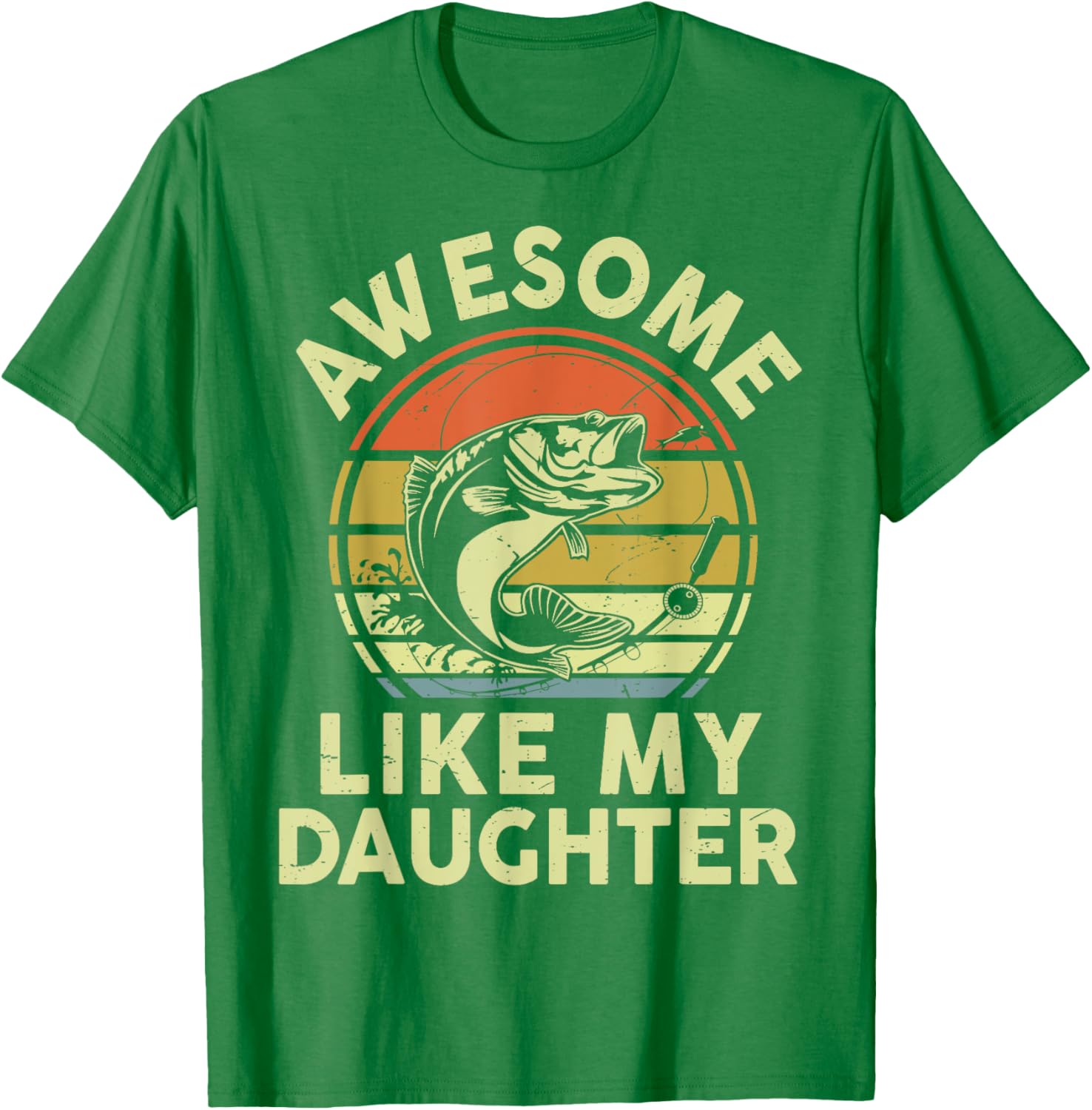 Bass Fish Dad T-Shirt Funny Papa Fishing Apparel for Daughters Love - 13