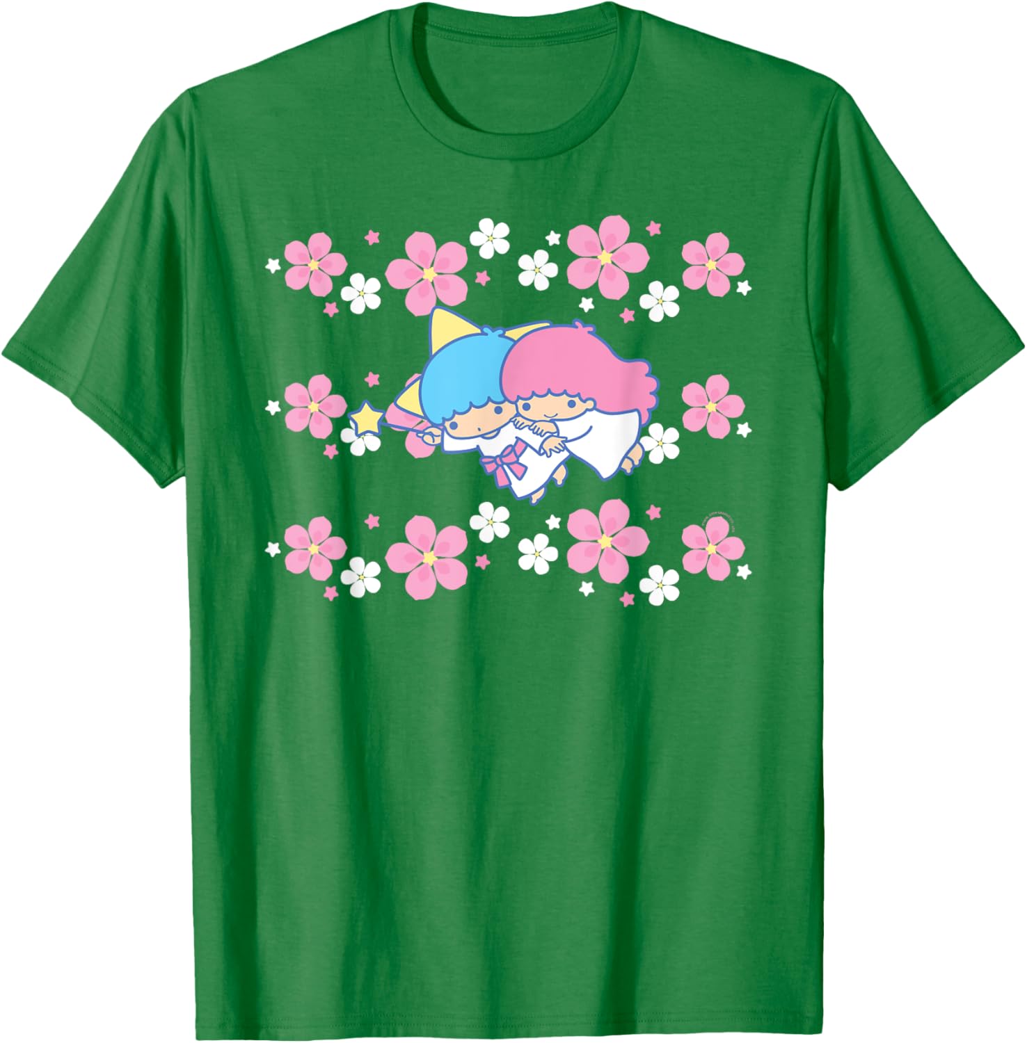 Little Twin Stars Tropical Flowers T-Shirt for Casual Style and Fun Fashion - 4