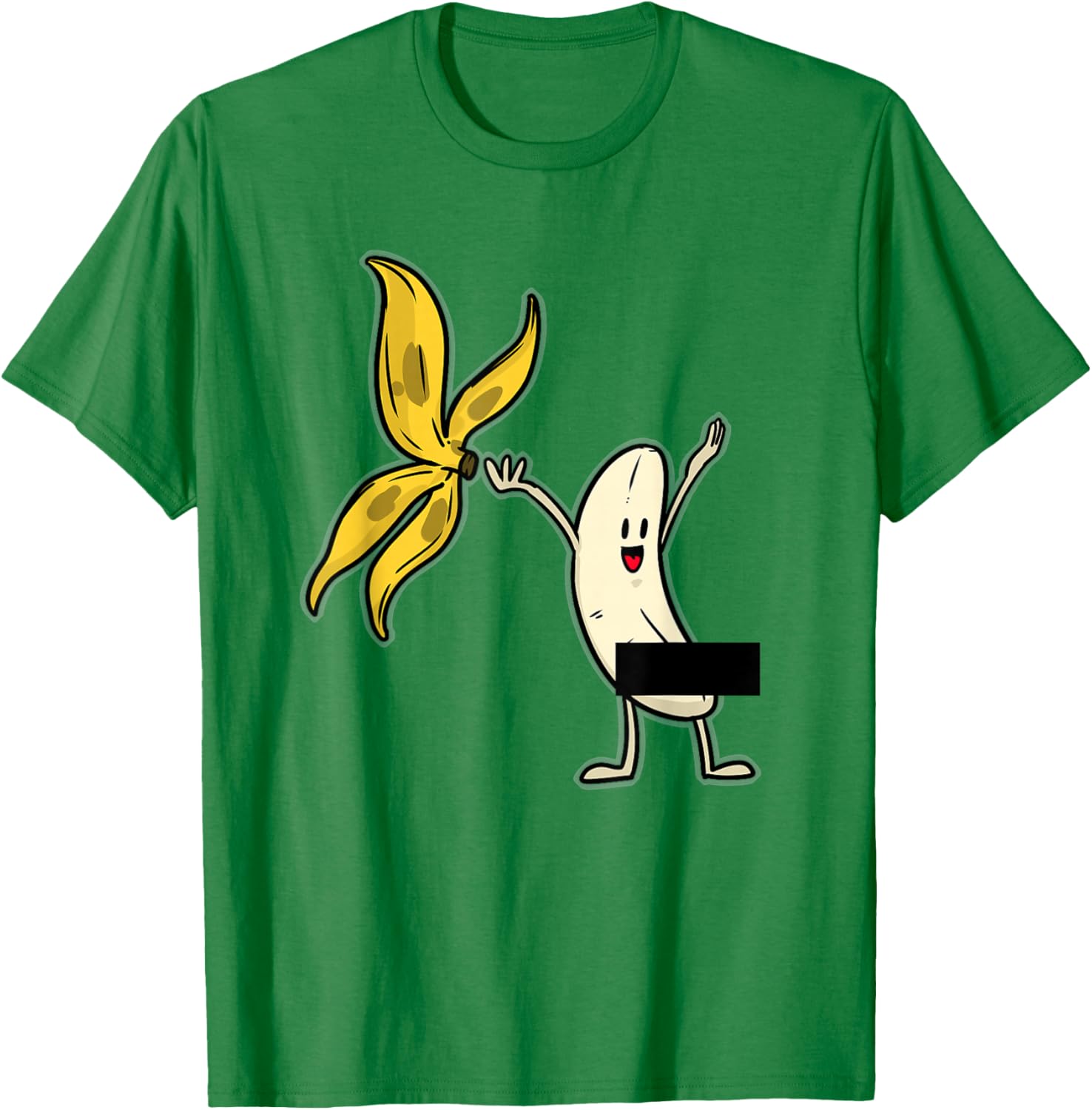Funny Banana Striptease Censored Adult Tee Shirt for Humor Lovers - 24