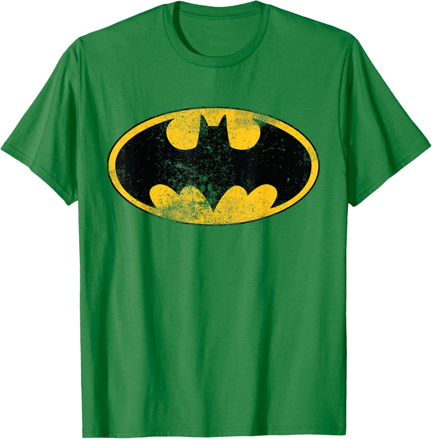 Classic Distressed DC Batman Logo T-Shirt for Superhero Fans - 8