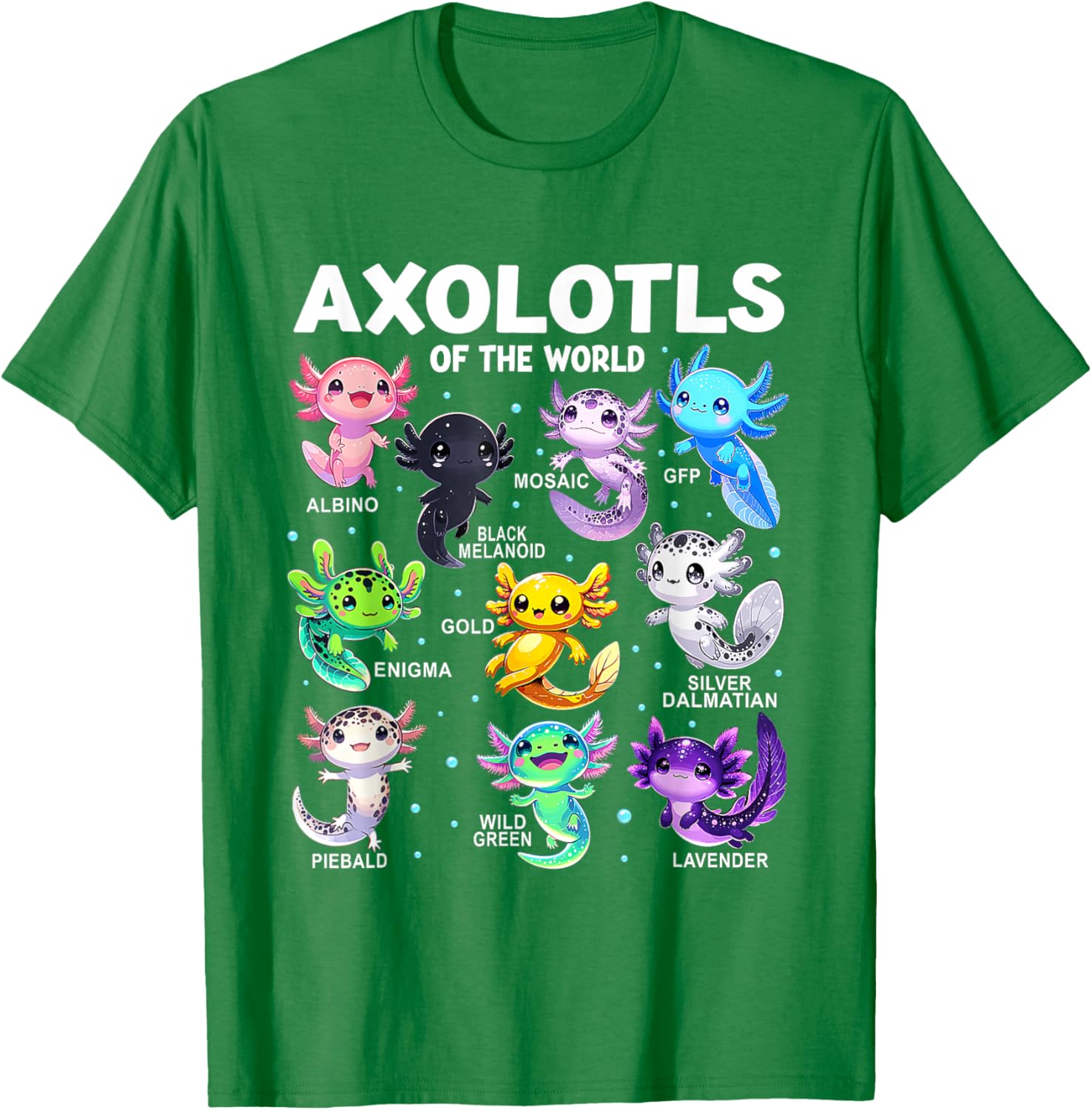 Kawaii Axolotl Graphic Tee Cute Animal T-Shirt for Axolotl Lovers - 4