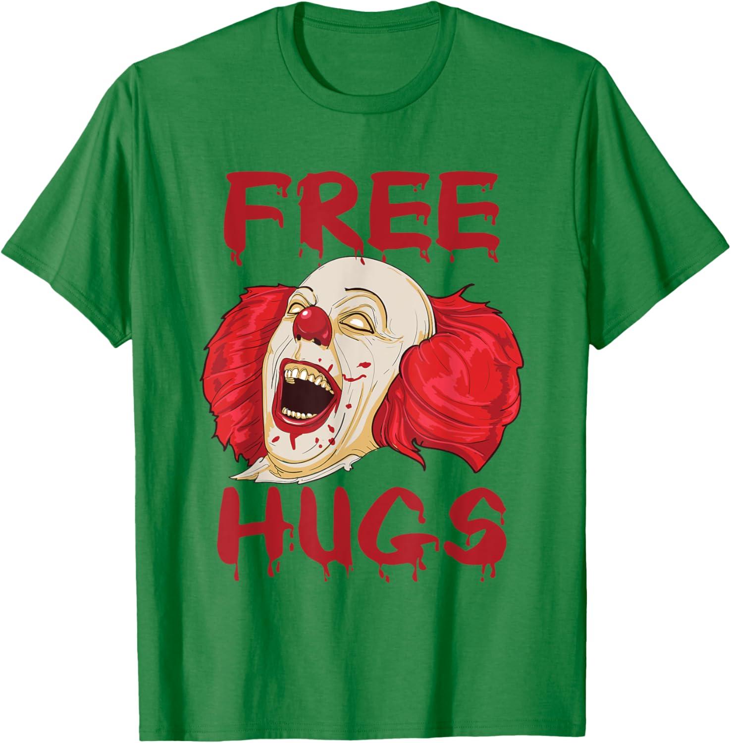Free Hugs Halloween Scary Clown T-Shirt Gift for Horror Fans - 12