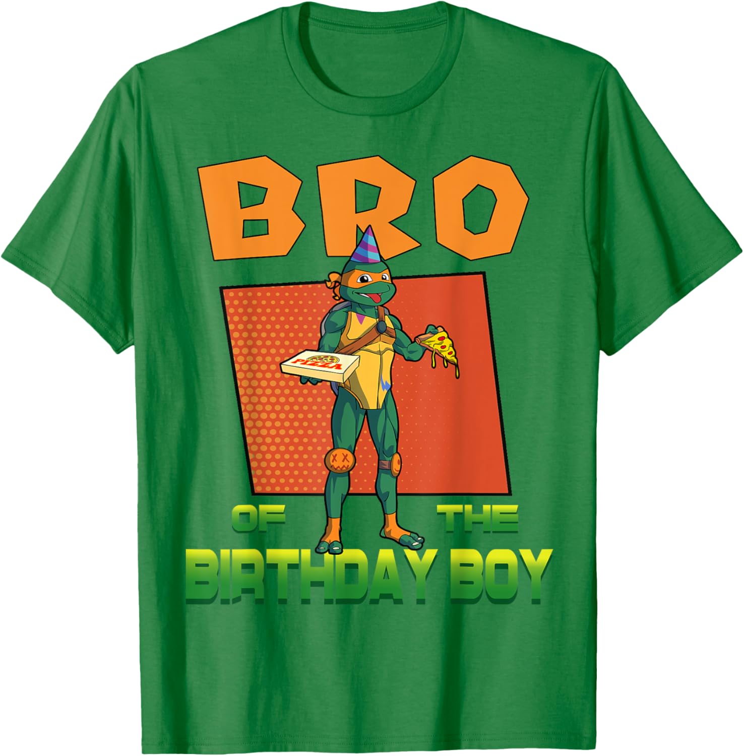 Mademark TMNT Mikey Birthday Boy Pizza Party T-Shirt for Kids - 23