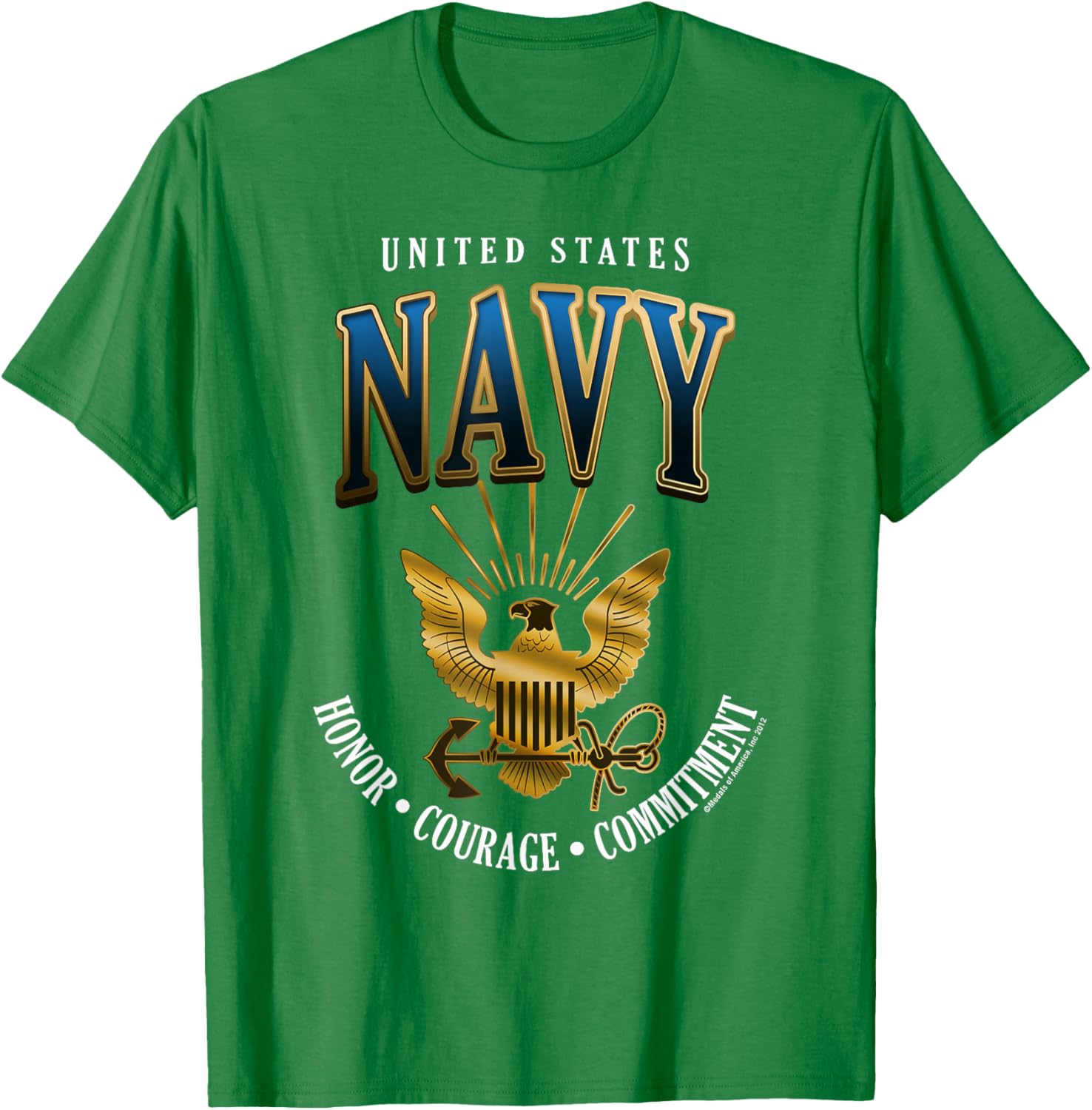 United States Navy Honor Courage Commitment T-Shirt for Proud Fans - 8