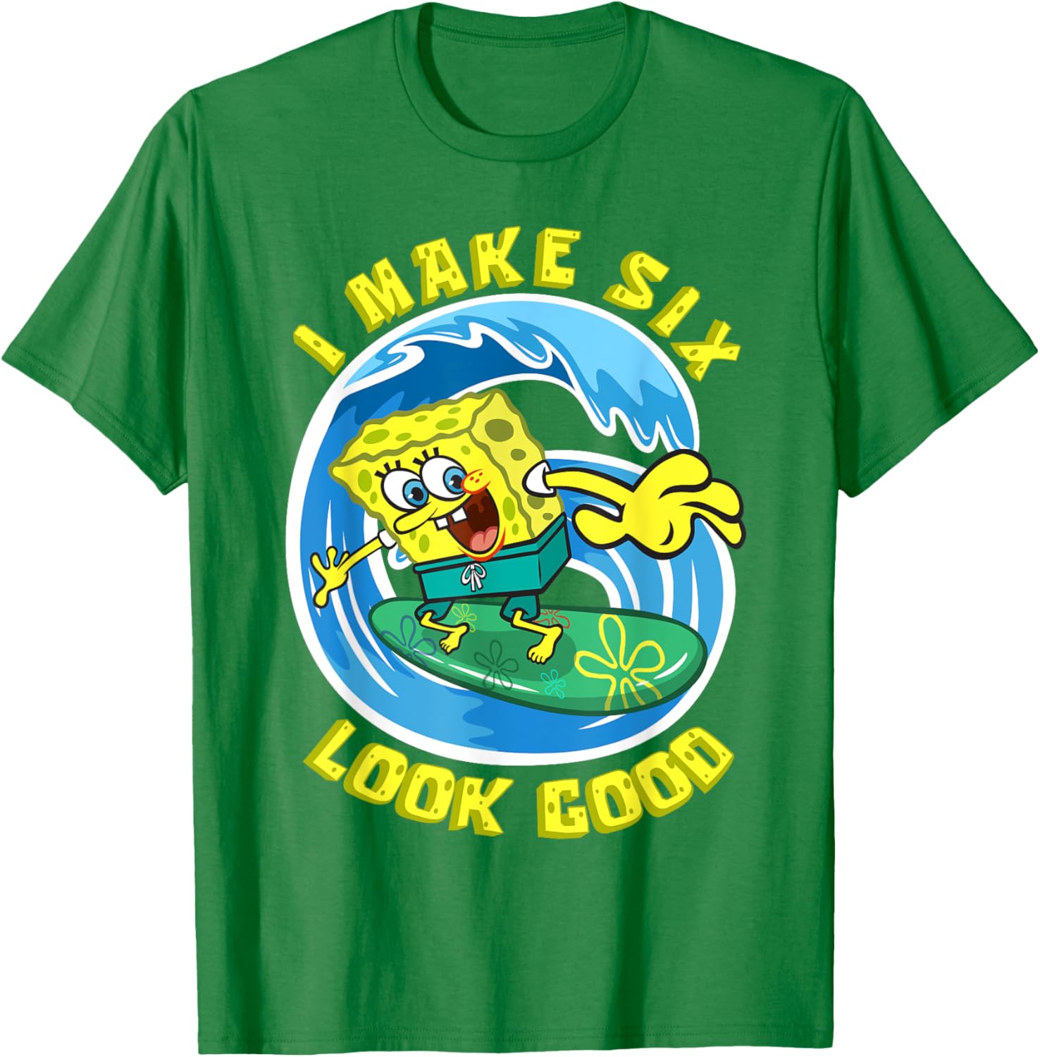 Mademark SpongeBob SquarePants 6th Birthday T-Shirt for Kids Fun Gift - 15