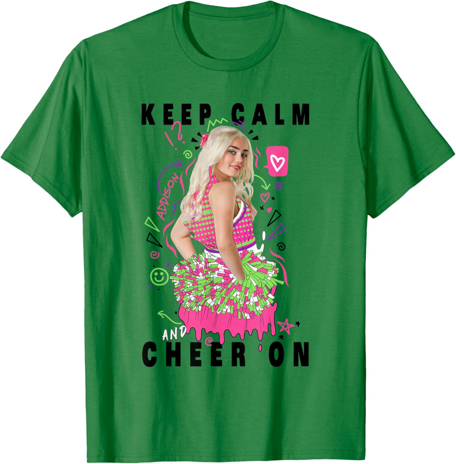 Disney Channel Zombies 2 Addison Keep Calm Cheer On T-Shirt for Fans - 16