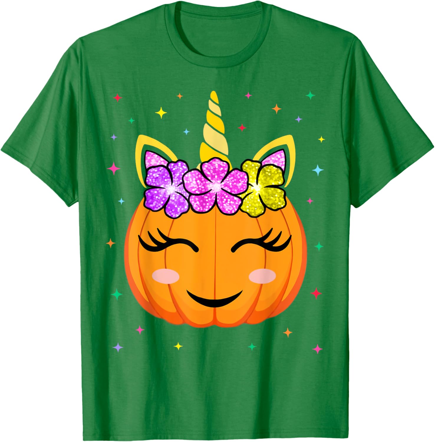 Cute Unicorn Pumpkin Halloween T-Shirt for Girls - Fun Kids Costume - 4