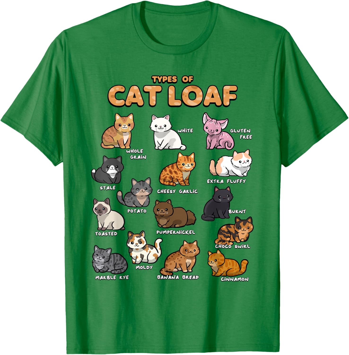 Cute Cat Loaf Kawaii Kitten T-Shirt for Cat Lovers Men Women Kids - 14