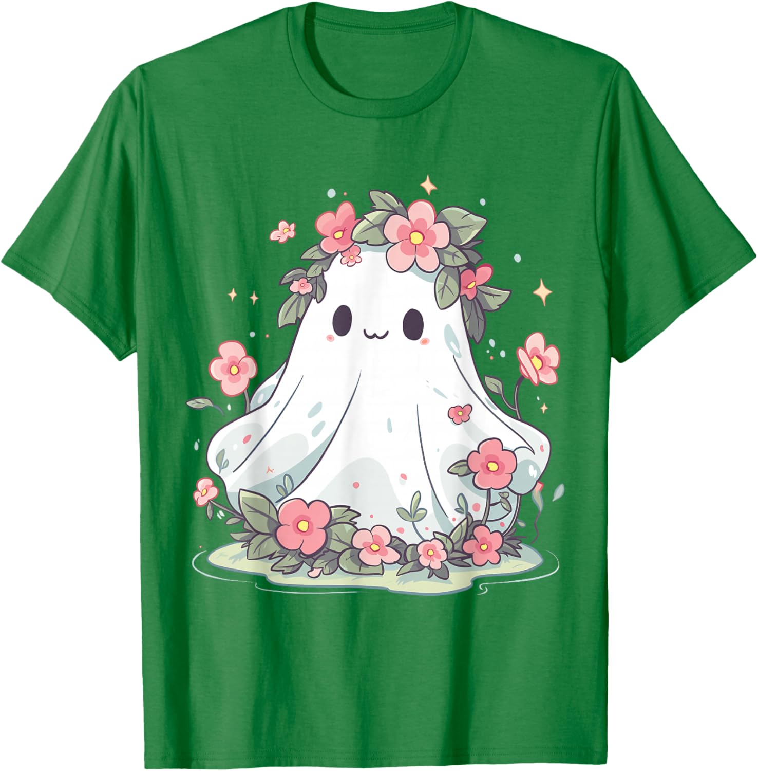 Floral Ghost Halloween Shirt for Girls and Women – Fun Costume T-Shirt - 17