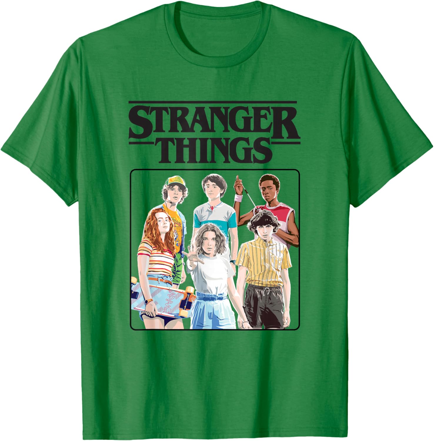 Stranger Things Vintage Eighties T-Shirt with Retro Group Logo Design - 7