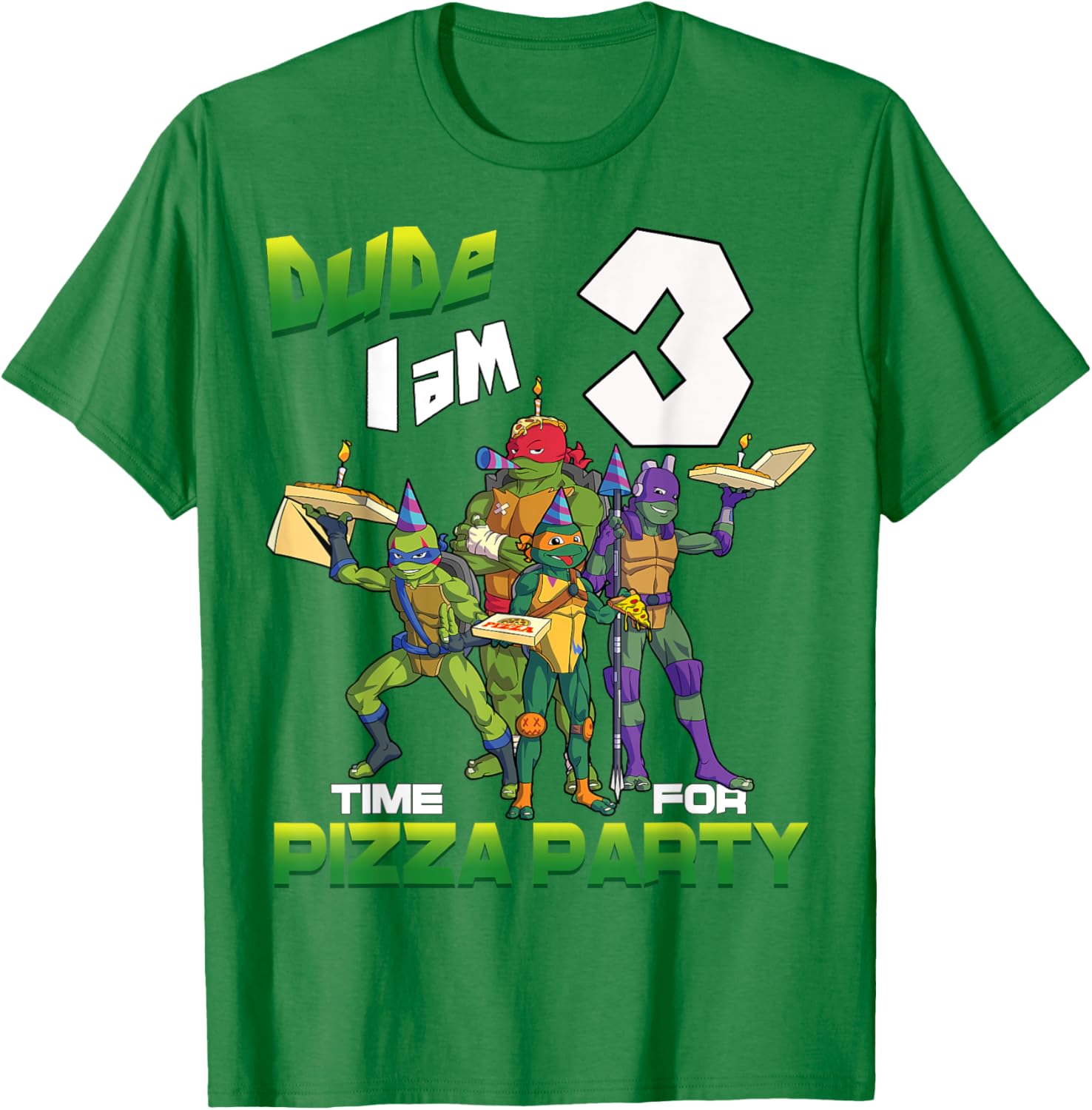 Mademark TMNT 3rd Birthday T-Shirt for Boys - Turtles Pizza Party Fun - 2