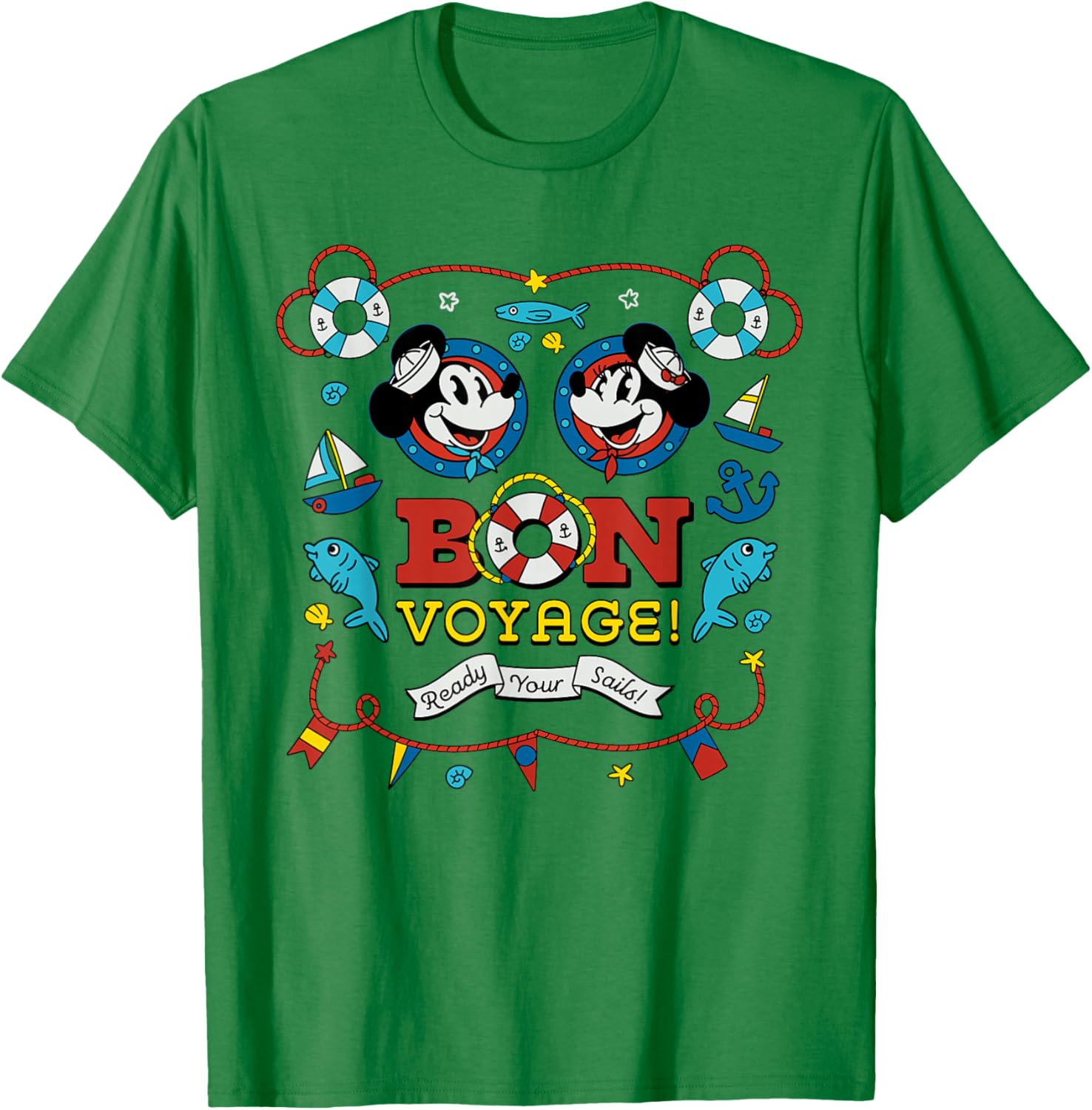 Disney Cruise Mickey and Minnie Mouse Bon Voyage Vacation T-Shirt - 5