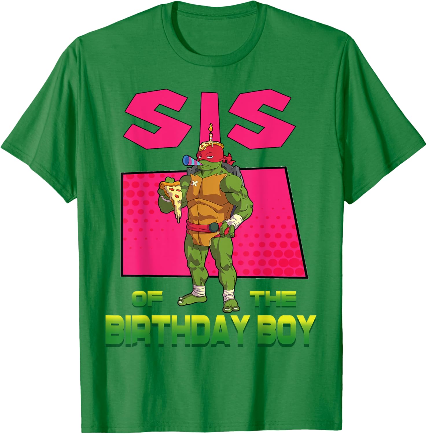 Mademark TMNT Raph Sister Pizza Party T-Shirt for Birthday Fun - 5