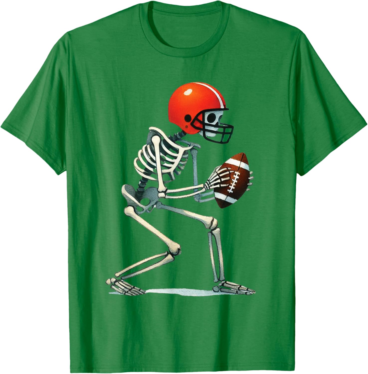 Funny Skeleton Football Halloween Costume Tee for Boys and Men - 2
